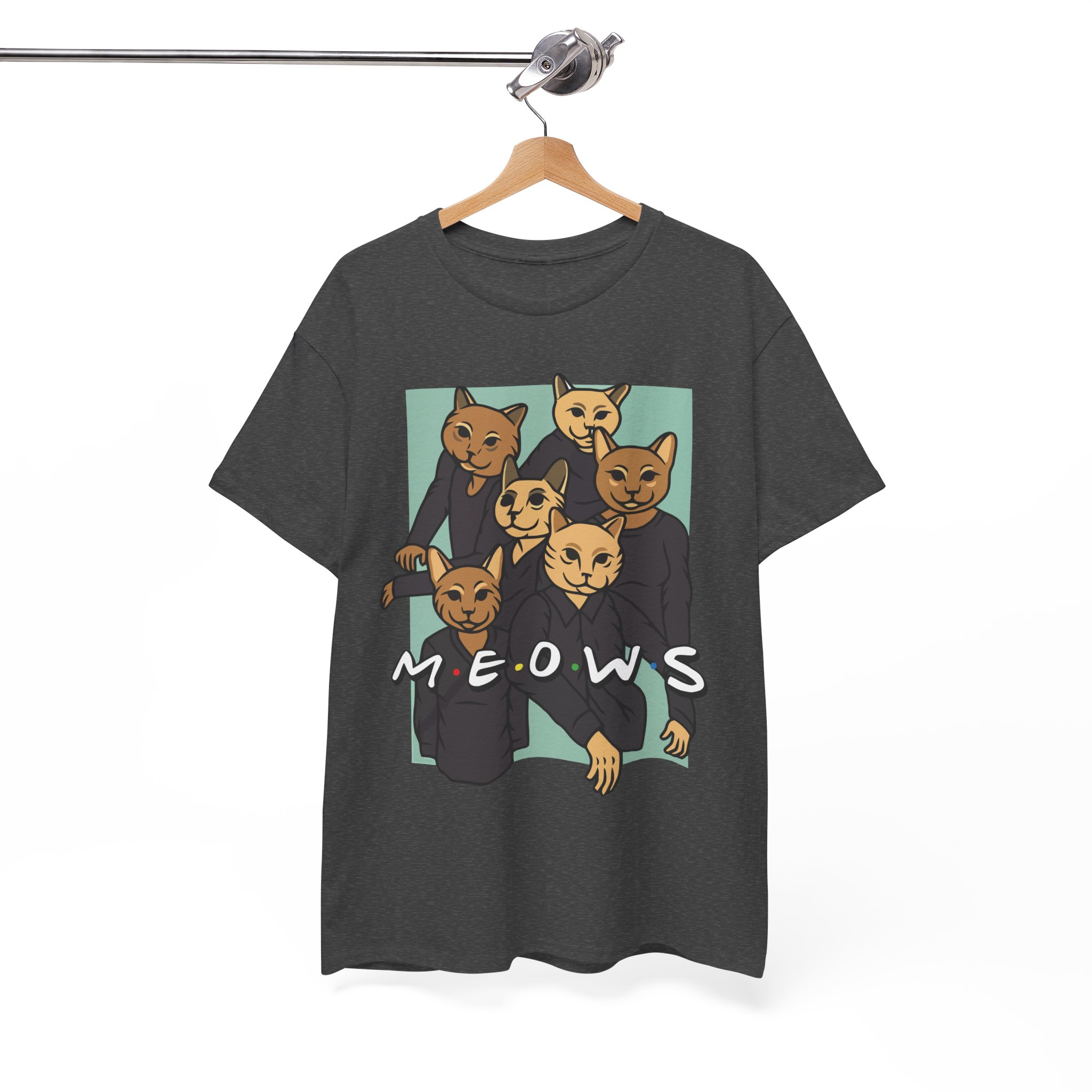 MEOWS Cat Retro T‑Shirt - Image 4