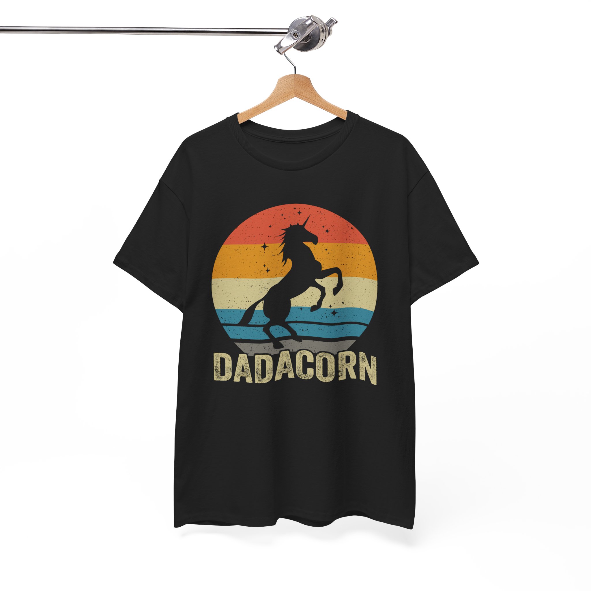 Dadacorn Retro Unicorn Gift T-Shirt For Father’s Day - Image 3