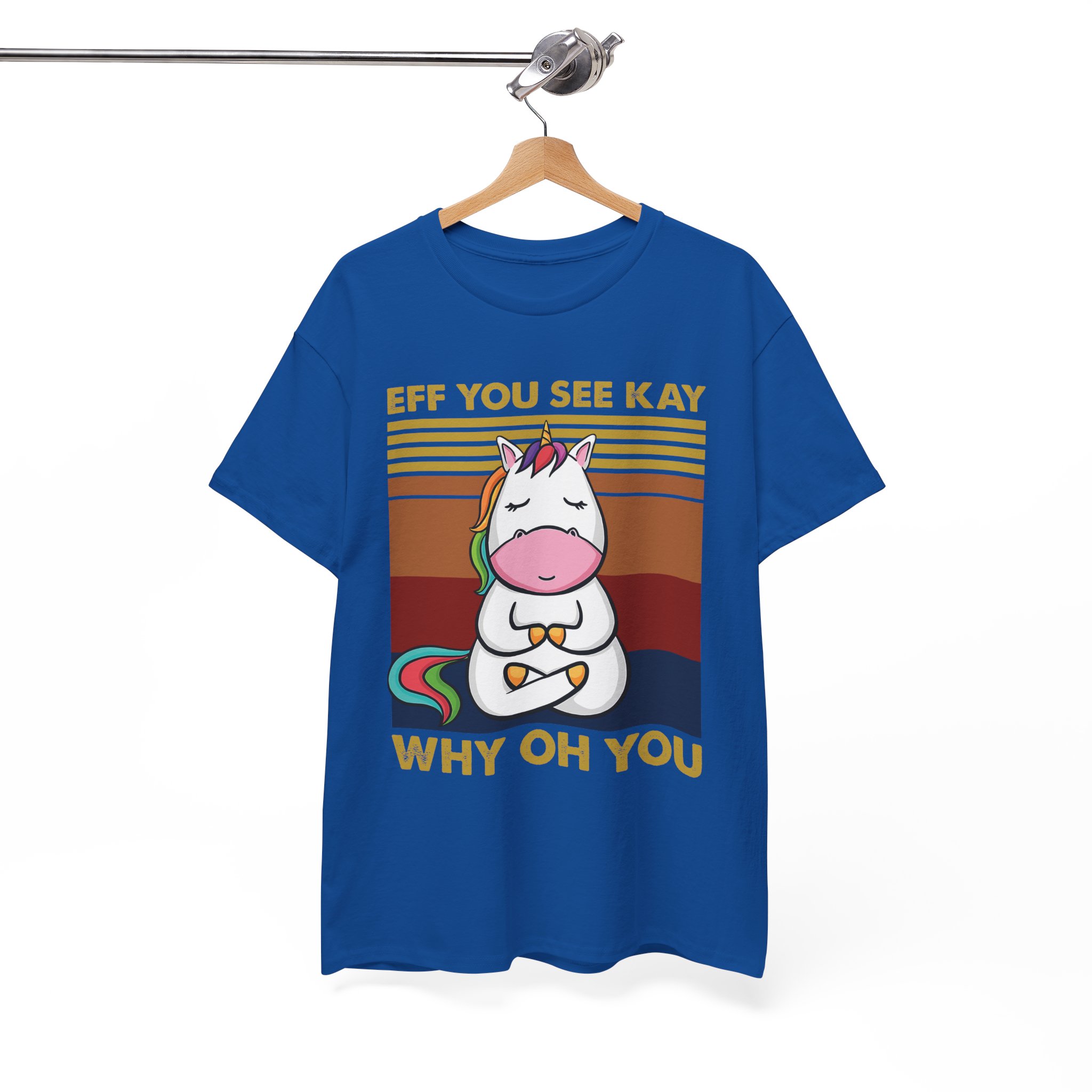 Funny Unicorn Eff You See Kay Why Oh You Retro T-Shirt - Image 8