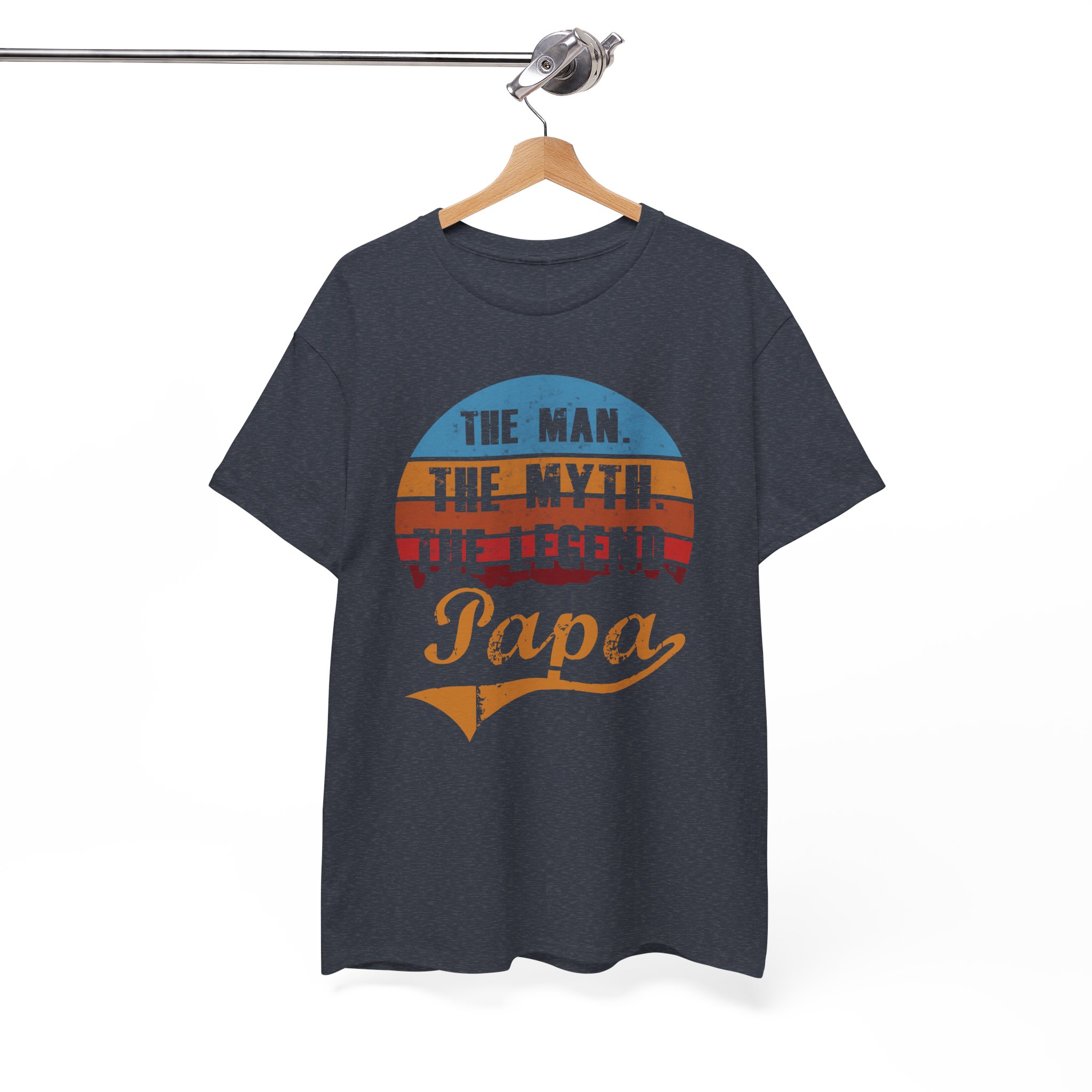 The Man The Myth The Legend Papa Retro Fathers Day T-Shirt - Image 5