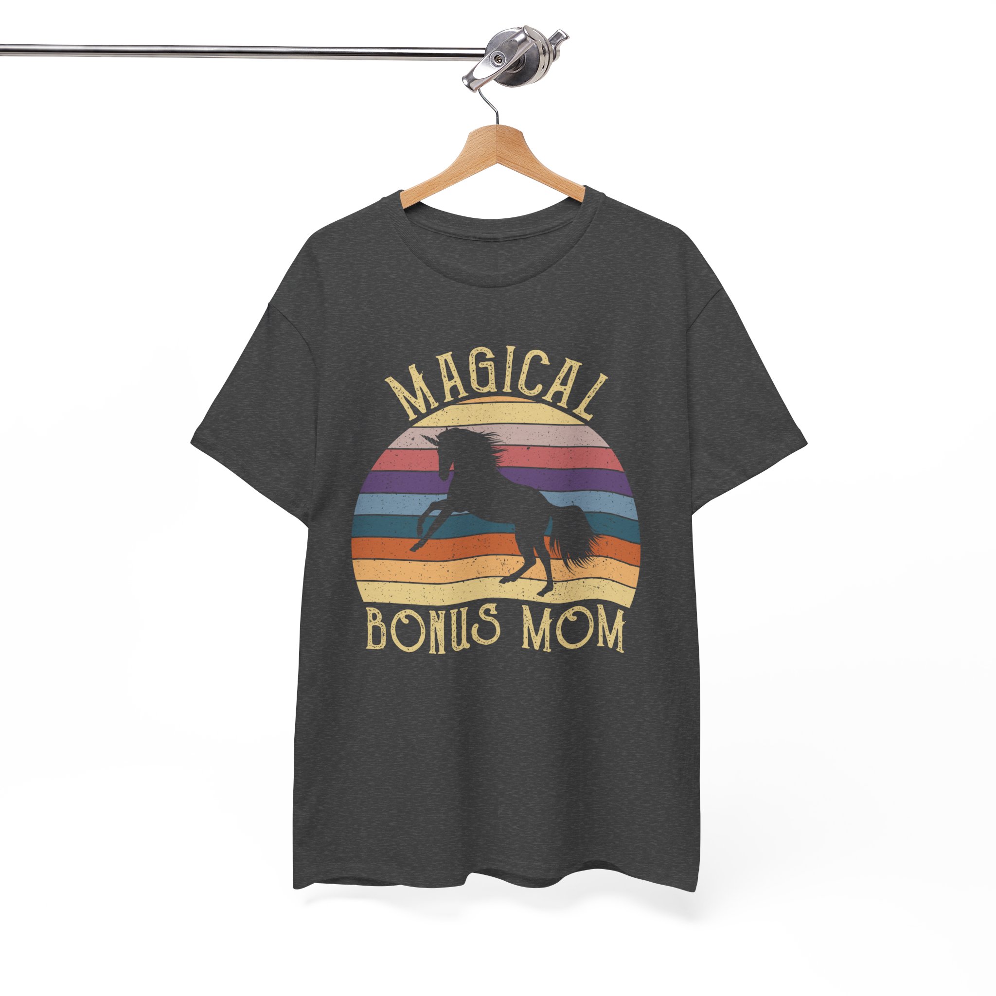 Magical Bonus Mom Retro Unicorn T‑Shirt