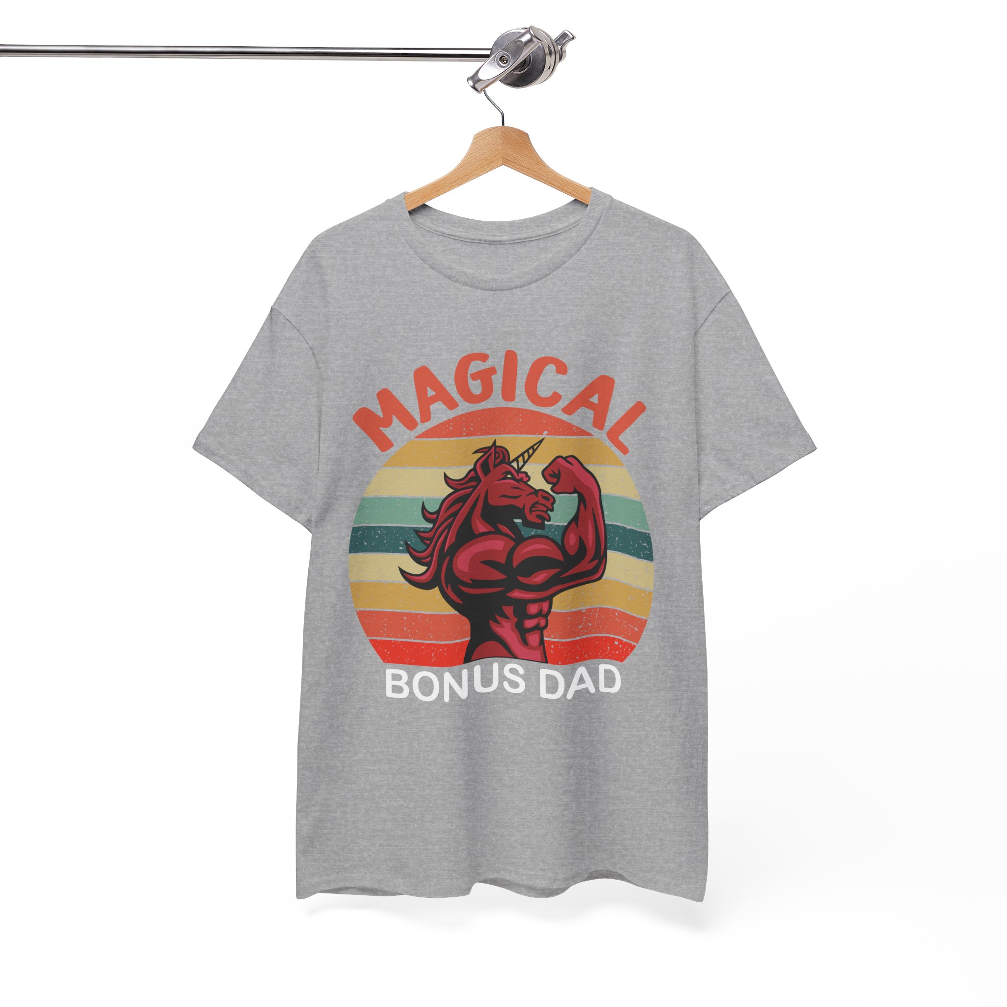 Magical Bonus Unicorn For Dad Retro T-Shirt - Image 5