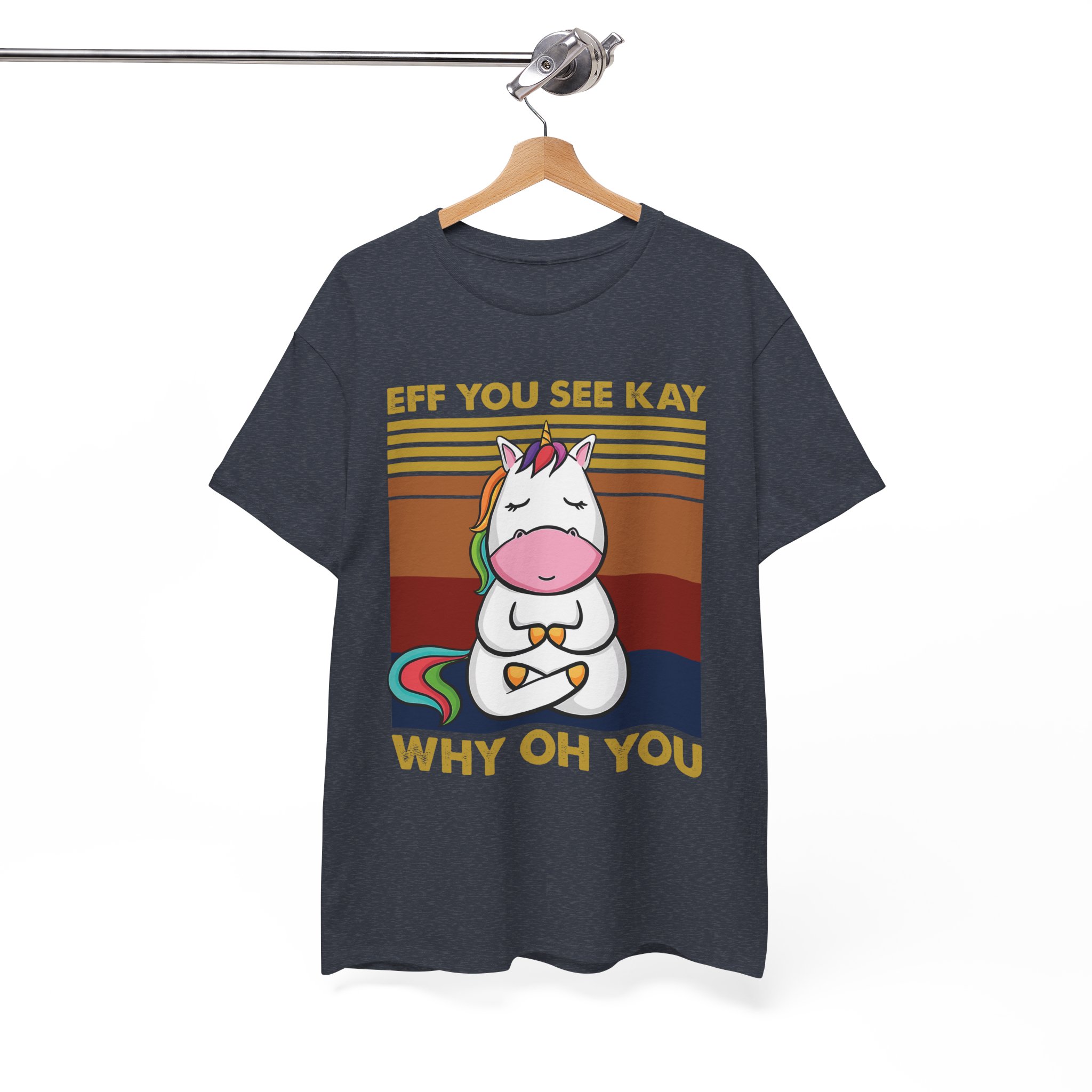Funny Unicorn Eff You See Kay Why Oh You Retro T-Shirt
