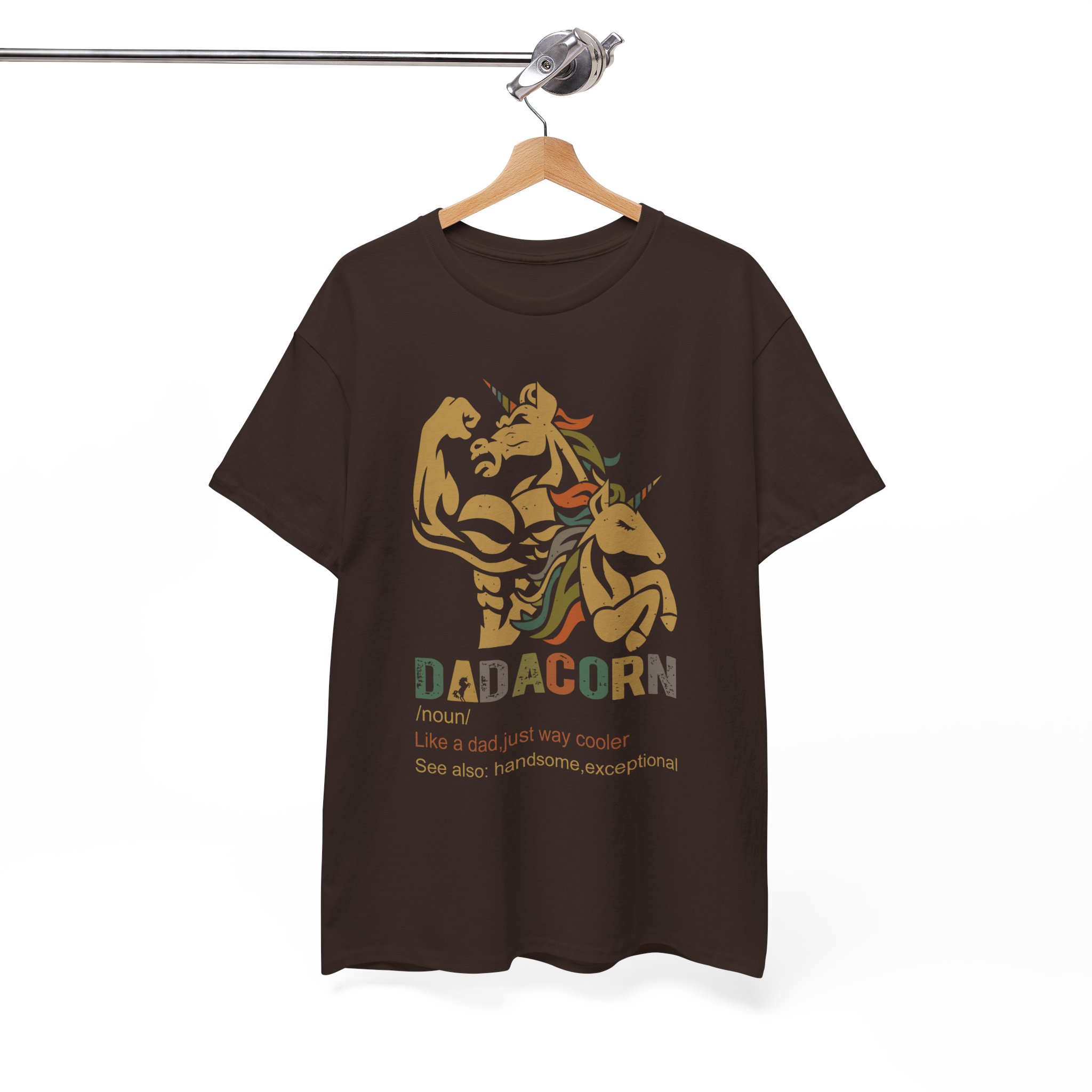 Dadacorn Funny Dad Unicorn Gift for Father’s Day T-Shirt - Image 4