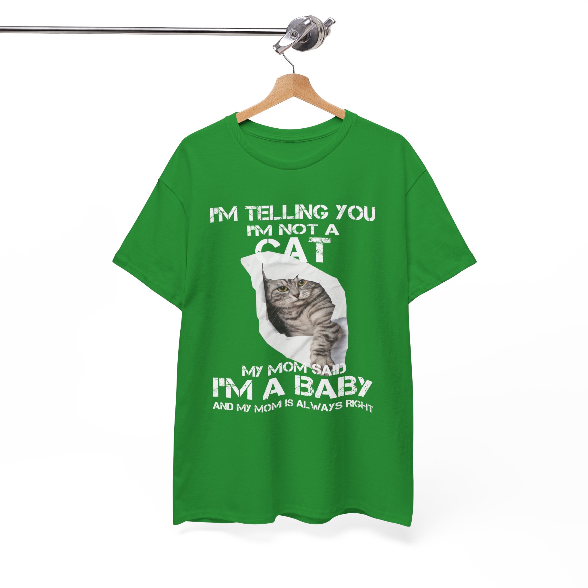 I’m Not a Cat I’m a Baby Funny Cat Lover T-Shirt - Image 3