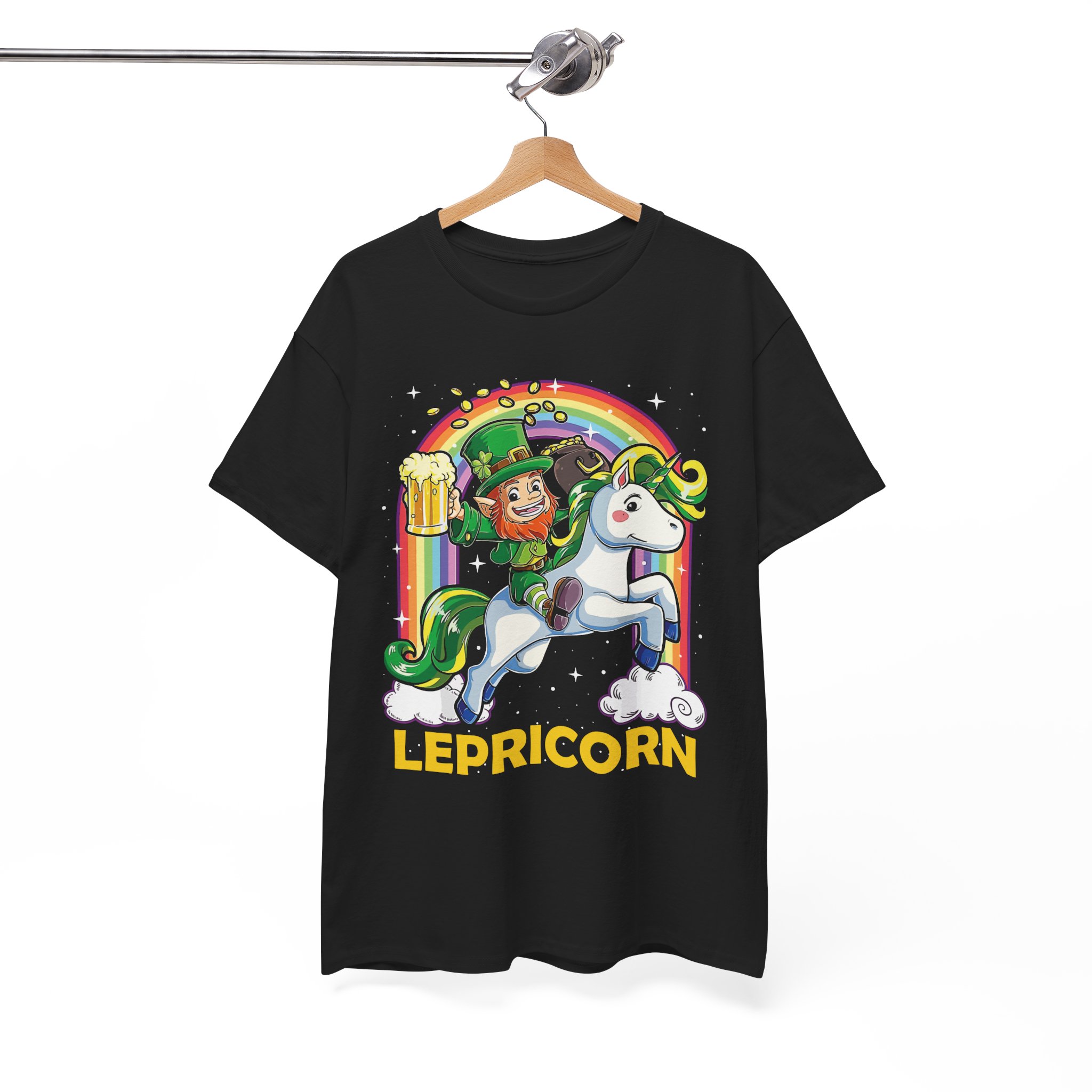 Lepricorn Leprechaun Unicorn St. Patrick's Day T-Shirt - Image 3