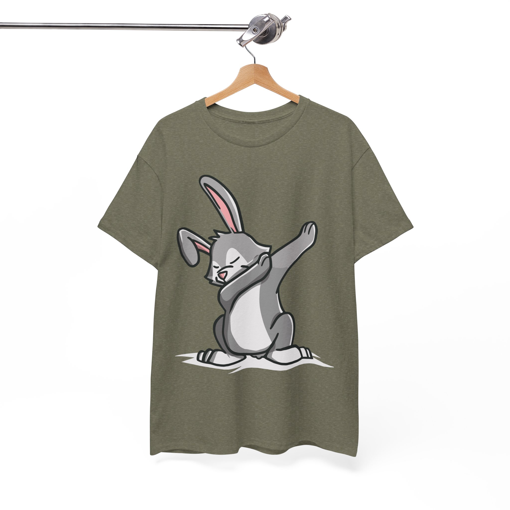 Easter Bunny Dabbing Funny T-Shirt - Image 4