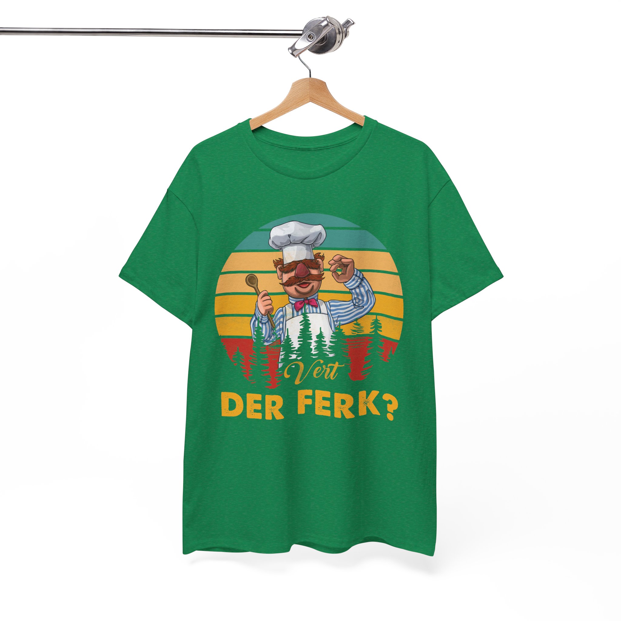 Vot Der Ferk Funny Chef Cooking Vintage Retro T-Shirt - Image 4