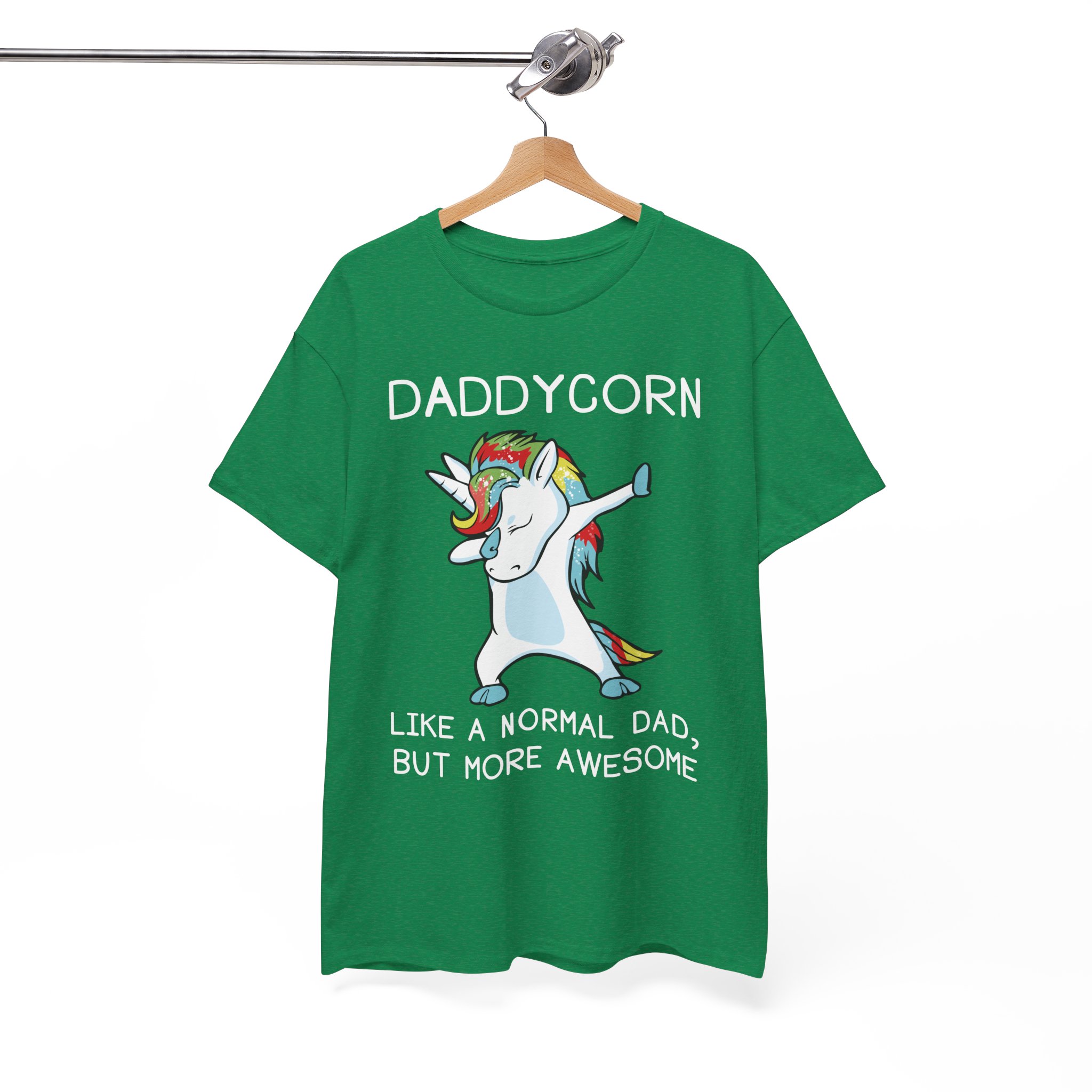 Daddycorn Funny Unicorn Dabbing Gift for Father's Day T-Shirt - Image 5