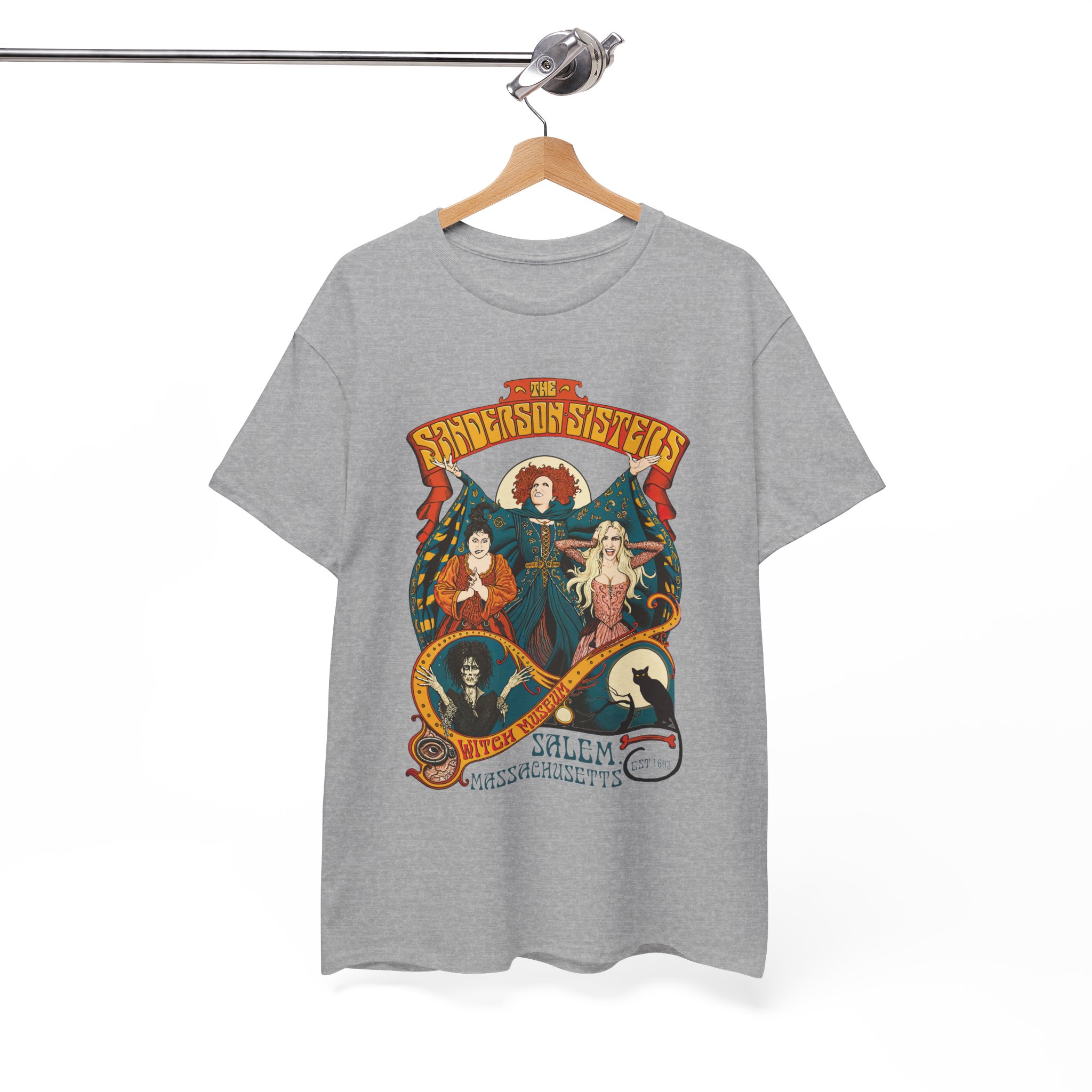 Witches of Sanderson Sisters Retro Halloween Spellbound T-Shirt - Image 3