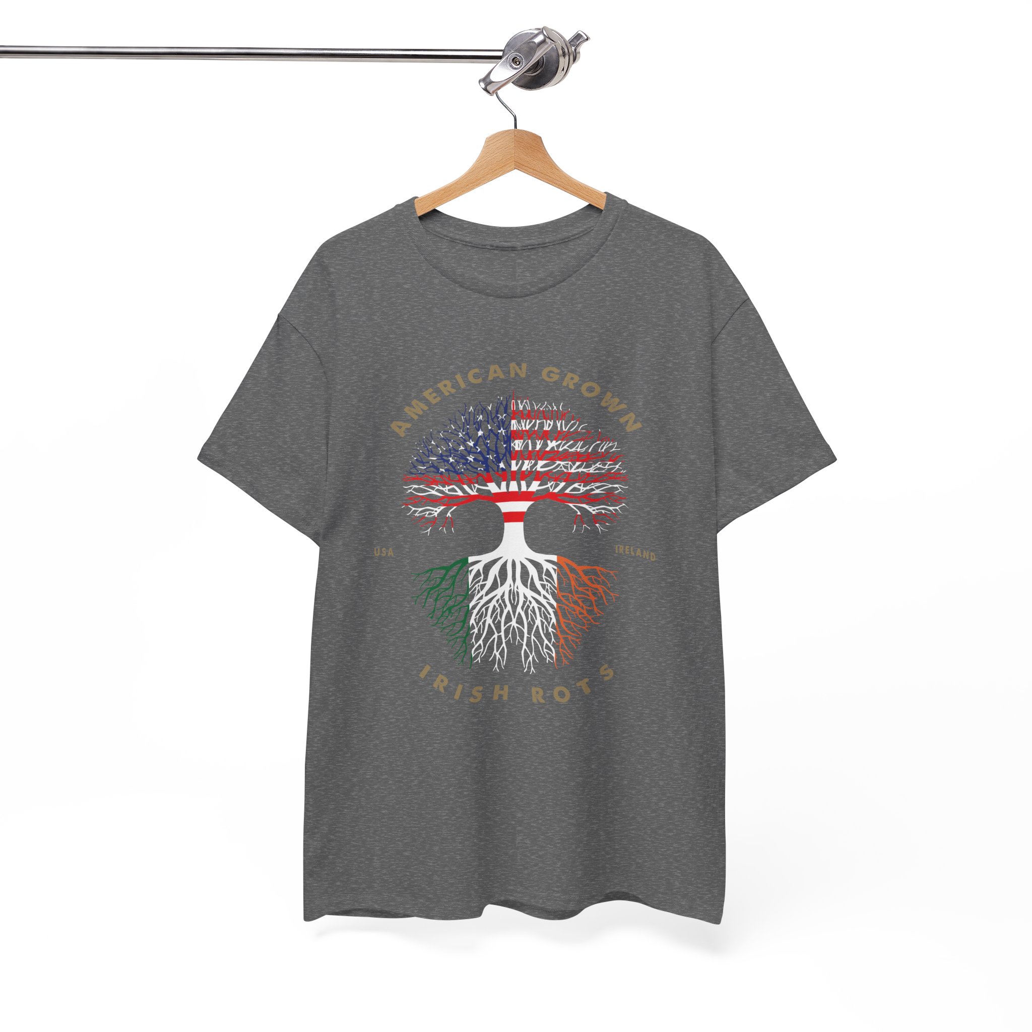American Grown Irish Roots St. Patrick's Day T-Shirt - Image 5