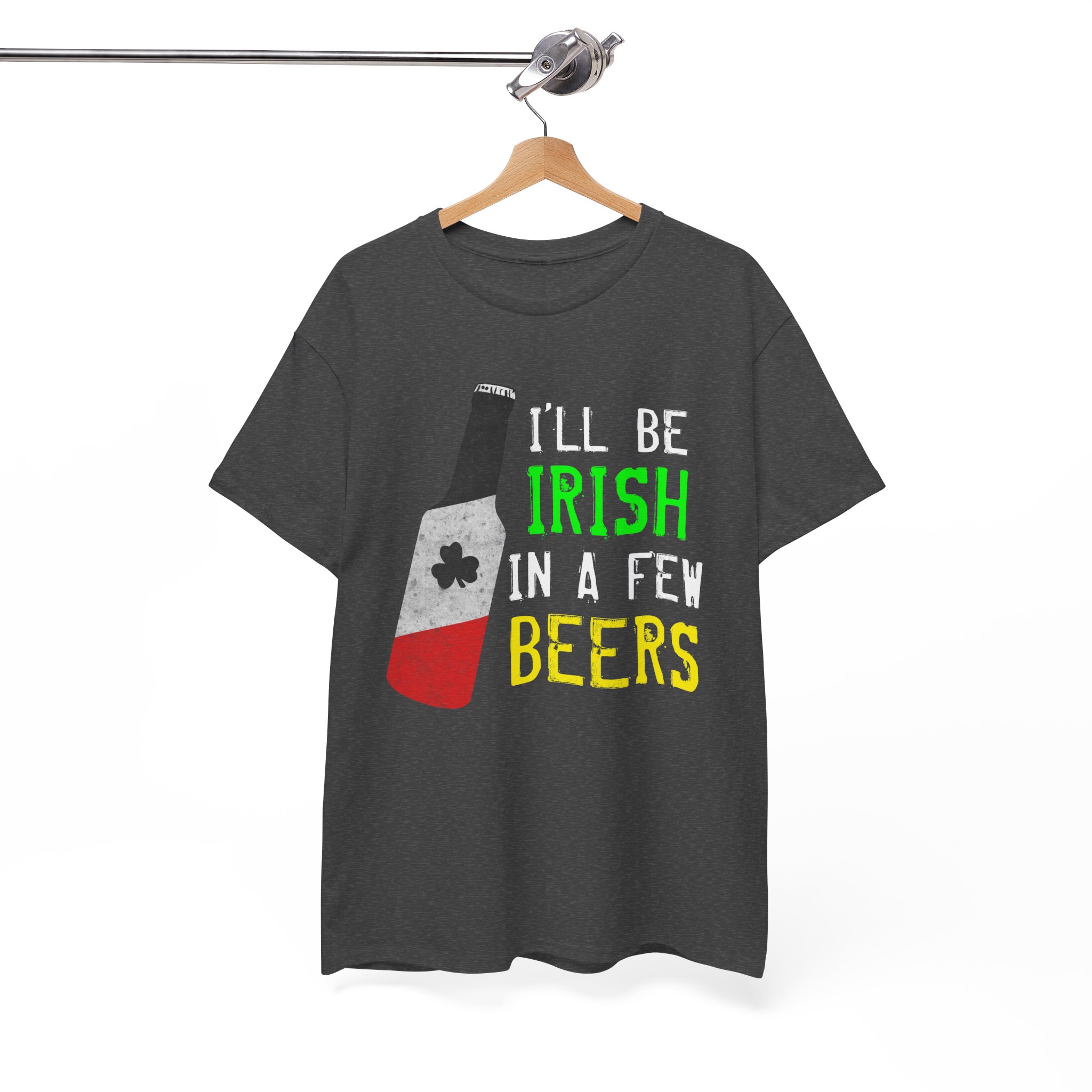 I'll Be Irish in a Few Beers Shamrock T-Shirt - Image 3