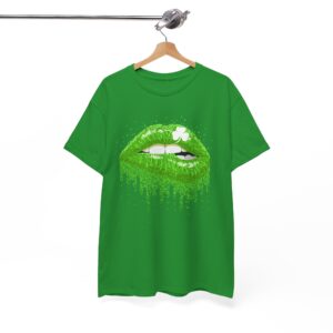 Green Glitter Lips St. Patrick’s Day Kiss T-Shirt
