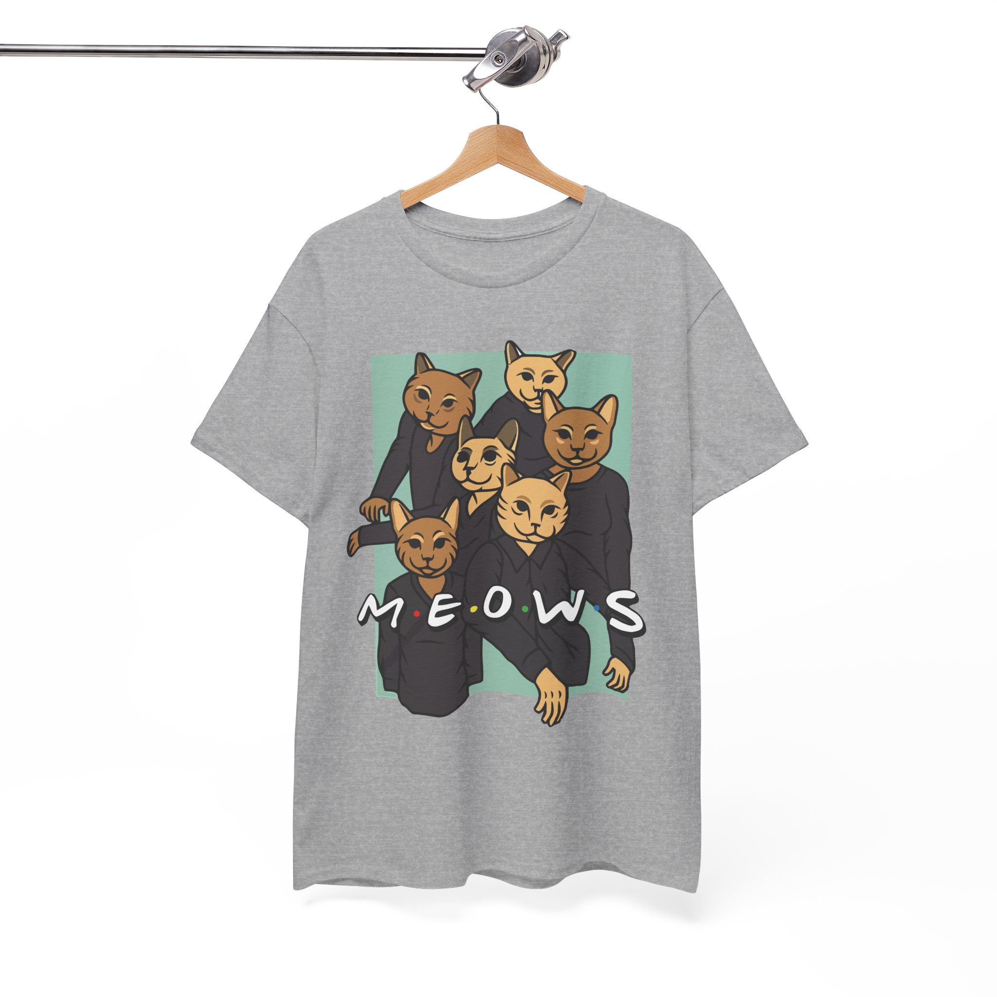 MEOWS Cat Retro T‑Shirt - Image 3