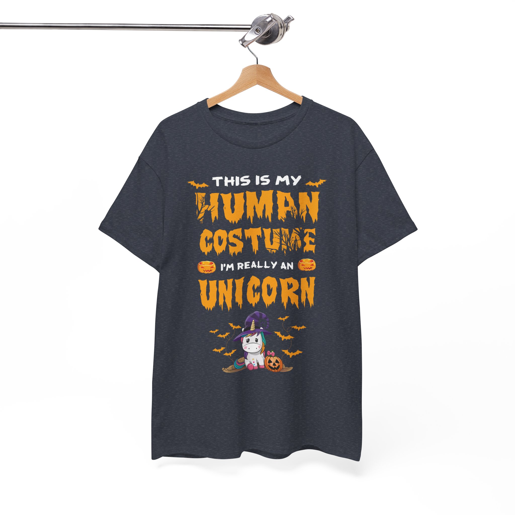 Halloween Unicorn T‑Shirt - "This Is My Human Costume I'm Really A Unicorn" - Image 8