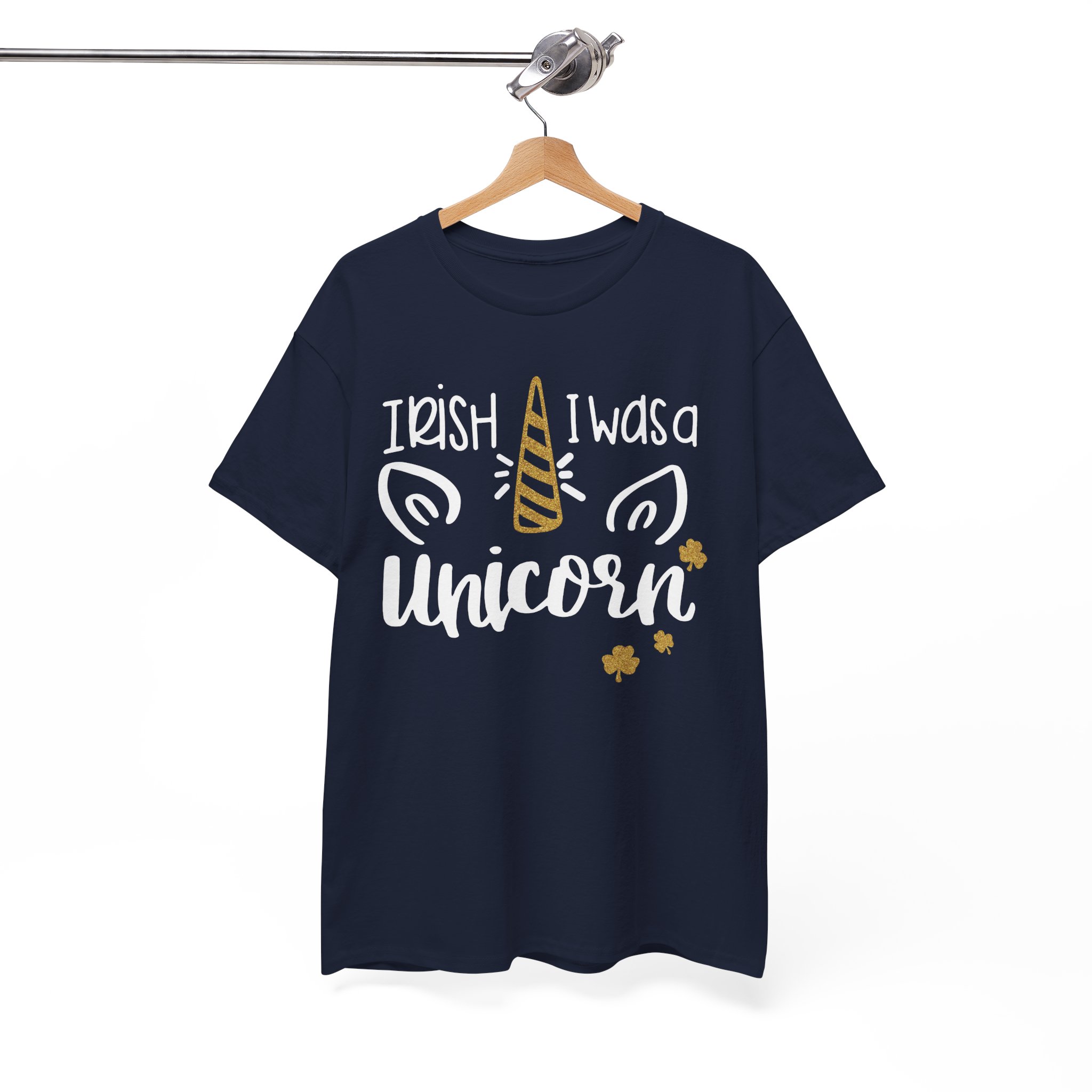 Unicorn St. Patrick's T-Shirt - "Irish I Was a Unicorn" Cute St. Paddy's Tee - Image 9