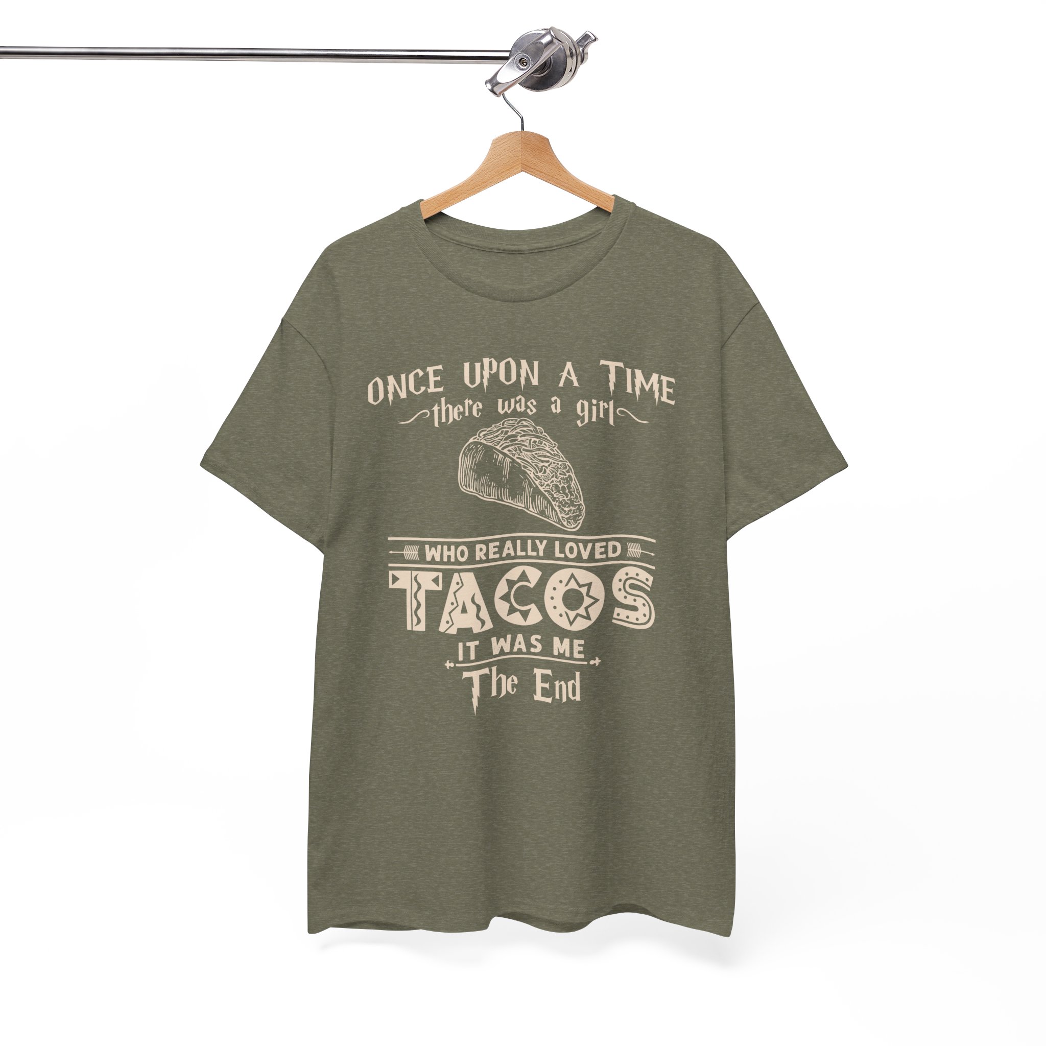 Once Upon a Time There Was a Girl Who Really Loved Tacos Vintage Taco Tee - Image 3