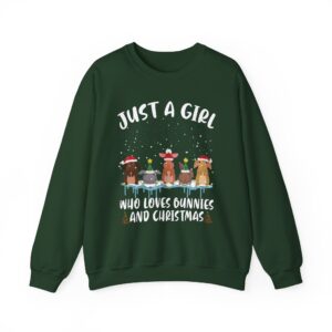Just A Girl Who Loves Bunnies And Christmas Sweatshirt