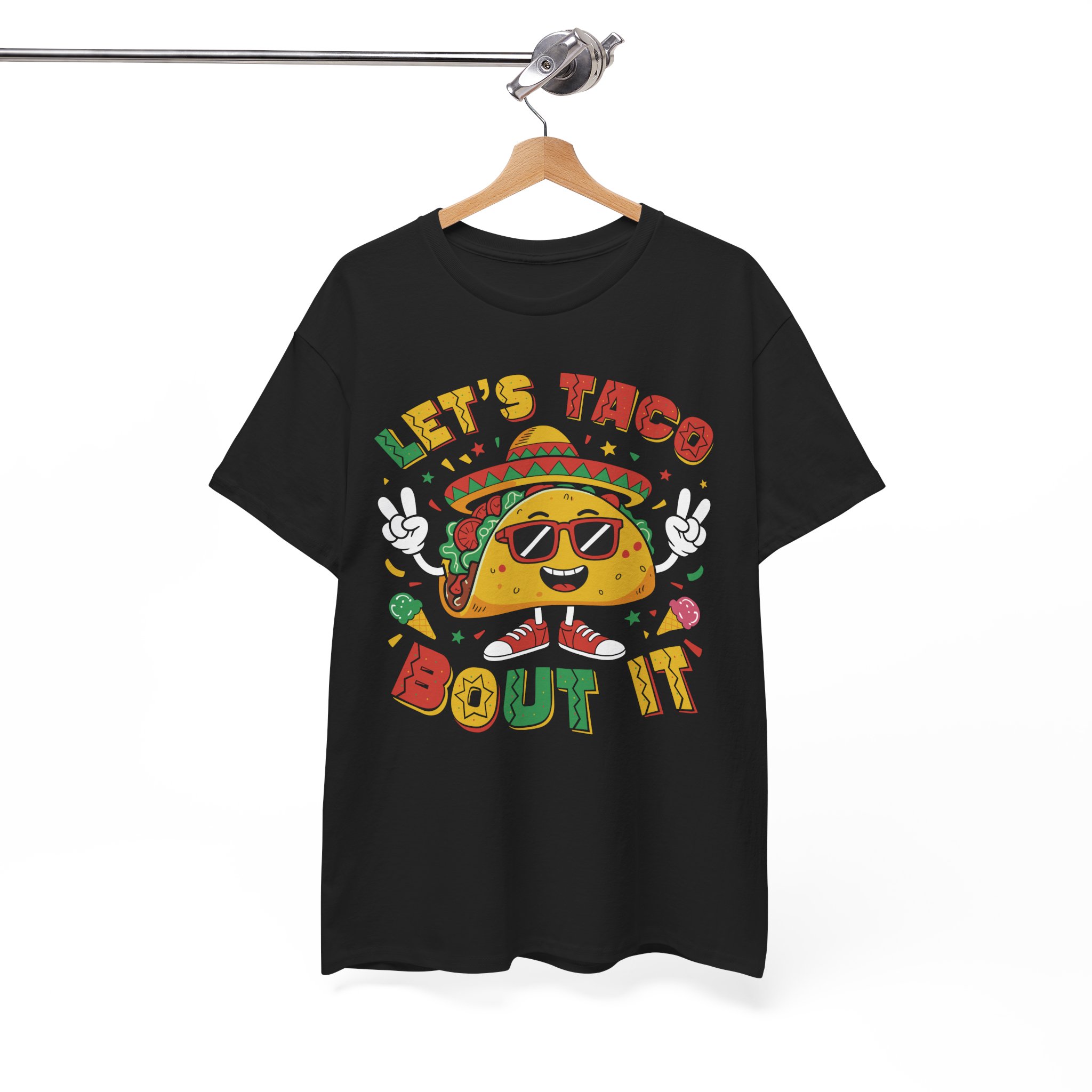 Let's Taco 'Bout It T-Shirt - Funny Taco Graphic Tee for Taco Lovers