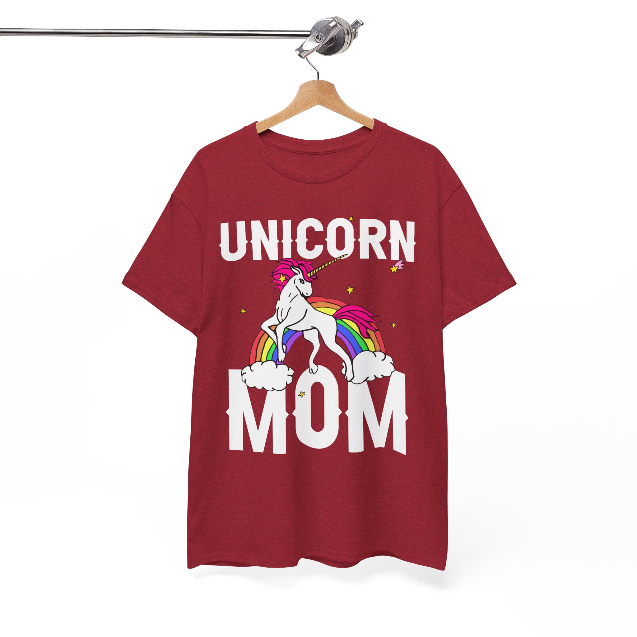 Unicorn Mom T-Shirt - Cute Rainbow Unicorn Graphic Tee for Mothers - Image 12