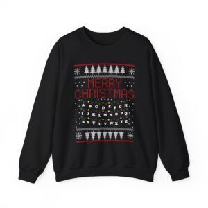 Christmas Stranger Things Alphabet Crewneck Ugly Sweatshirt
