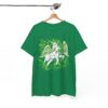 Pegasus Fantasy T-Shirt - White Winged Unicorn with Green Smoke Graphic