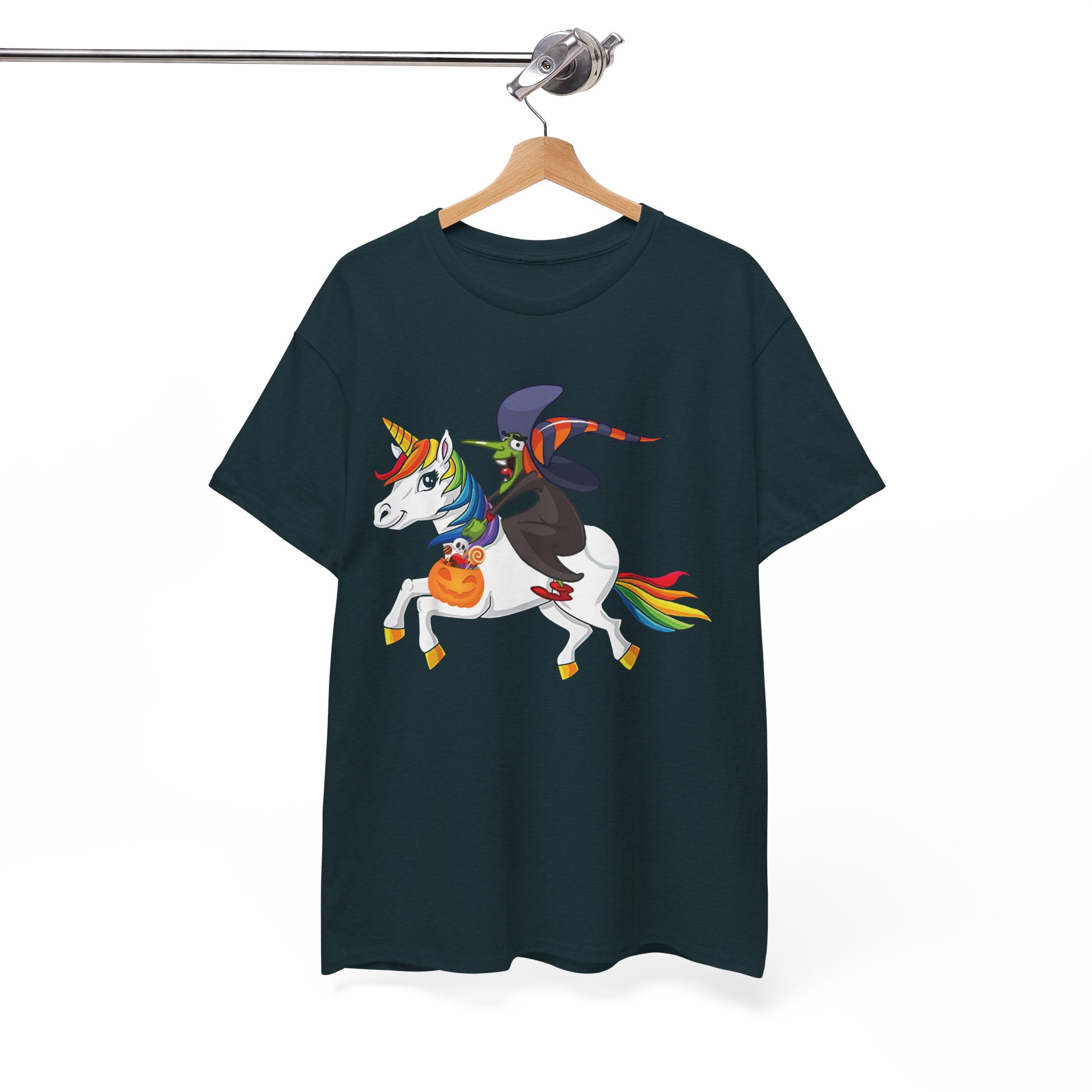 Halloween Unicorn T-Shirt - Rainbow Unicorn Trick-or-Treat Tee for Kids & Adults