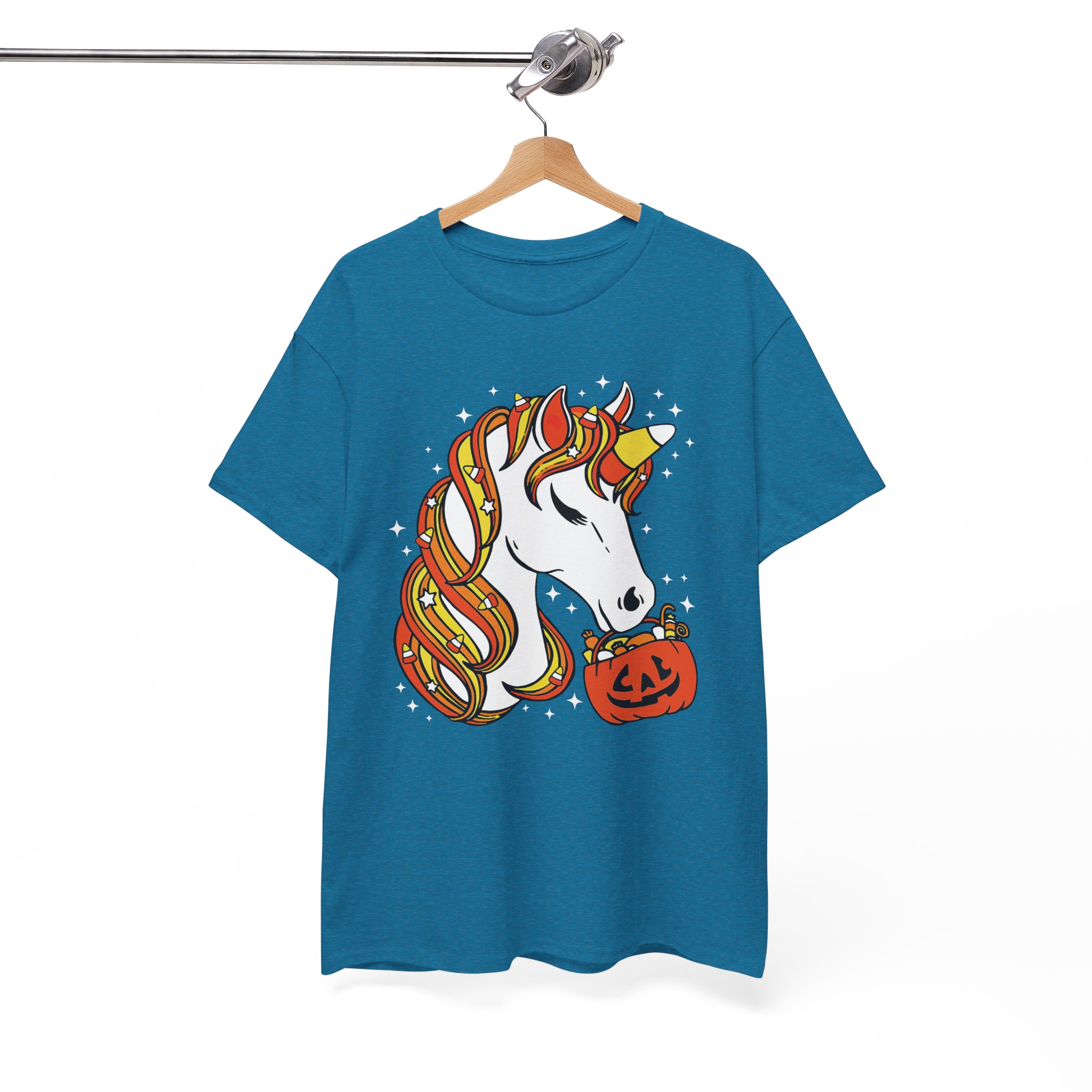 Halloween Unicorn T-Shirt - Cute Pumpkin Trick-or-Treat Graphic Tee - Image 8