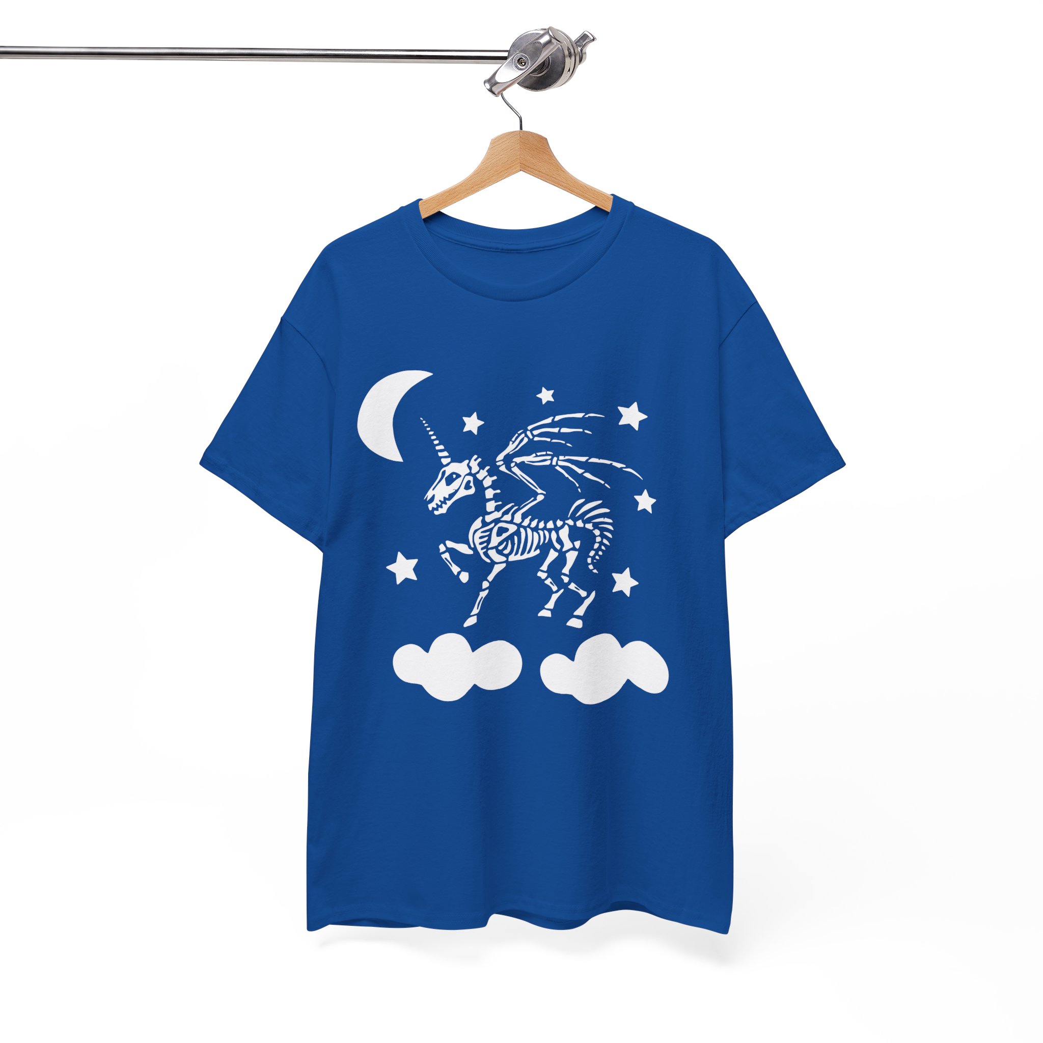 Skeleton Pegasus Moon T‑Shirt - Gothic Unicorn Night Sky Tee - Image 5