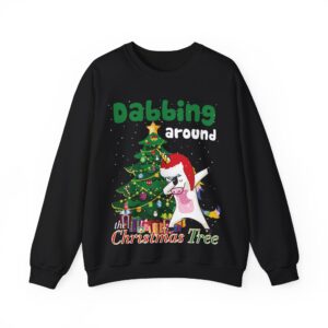 Unicorn Dabbing Around the Christmas Tree Sweatshirt