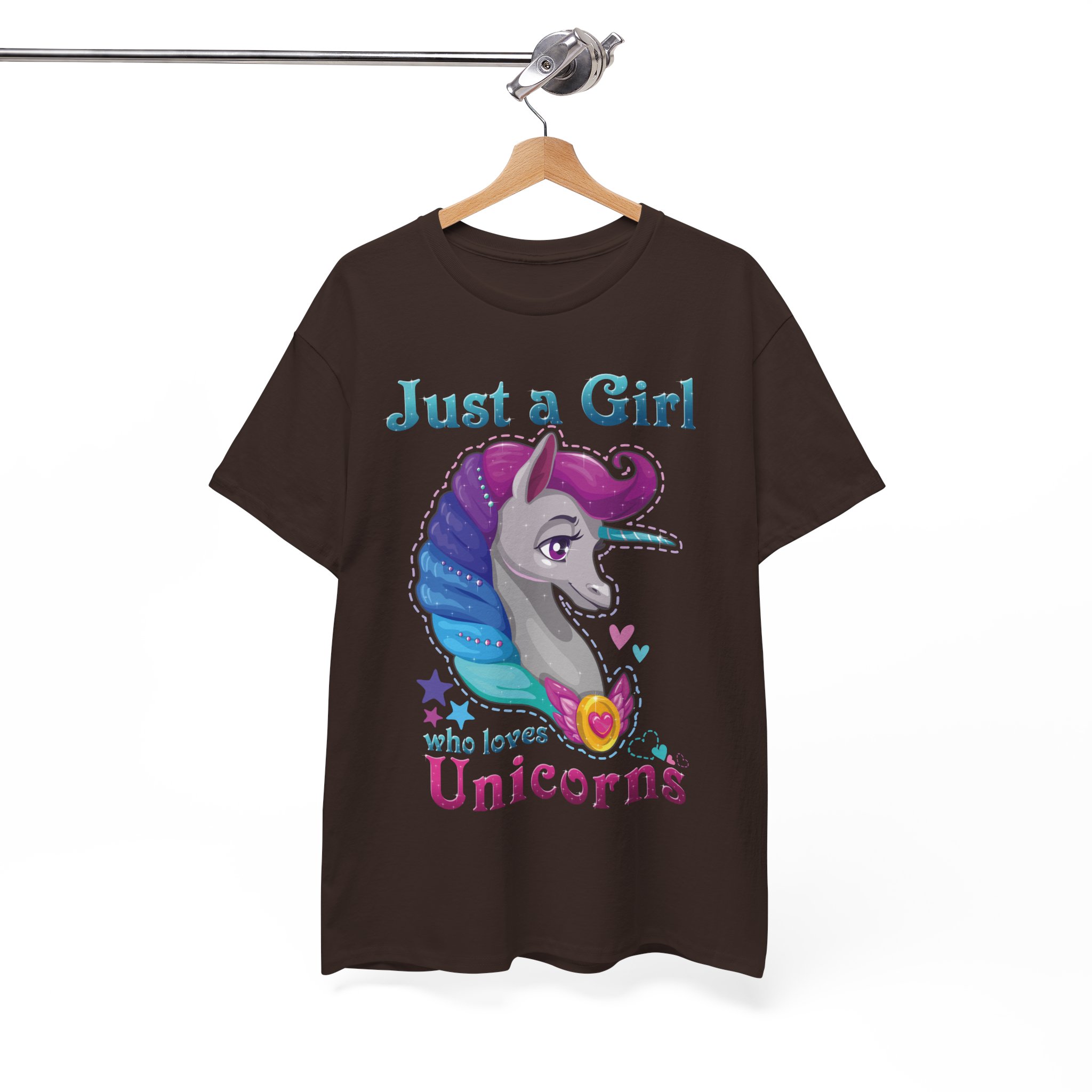 Just a Girl Who Loves Unicorns T-Shirt - Image 6