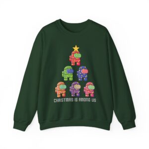 Christmas Is Among Us Gamer Crewneck Sweatshirt