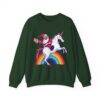 Santa Riding Unicorn Rainbow Sweatshirt