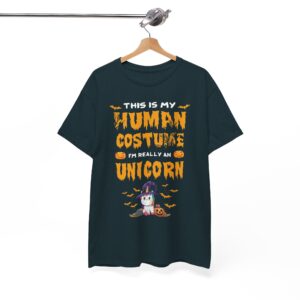 Halloween Unicorn T‑Shirt - "This Is My Human Costume I'm Really A Unicorn"