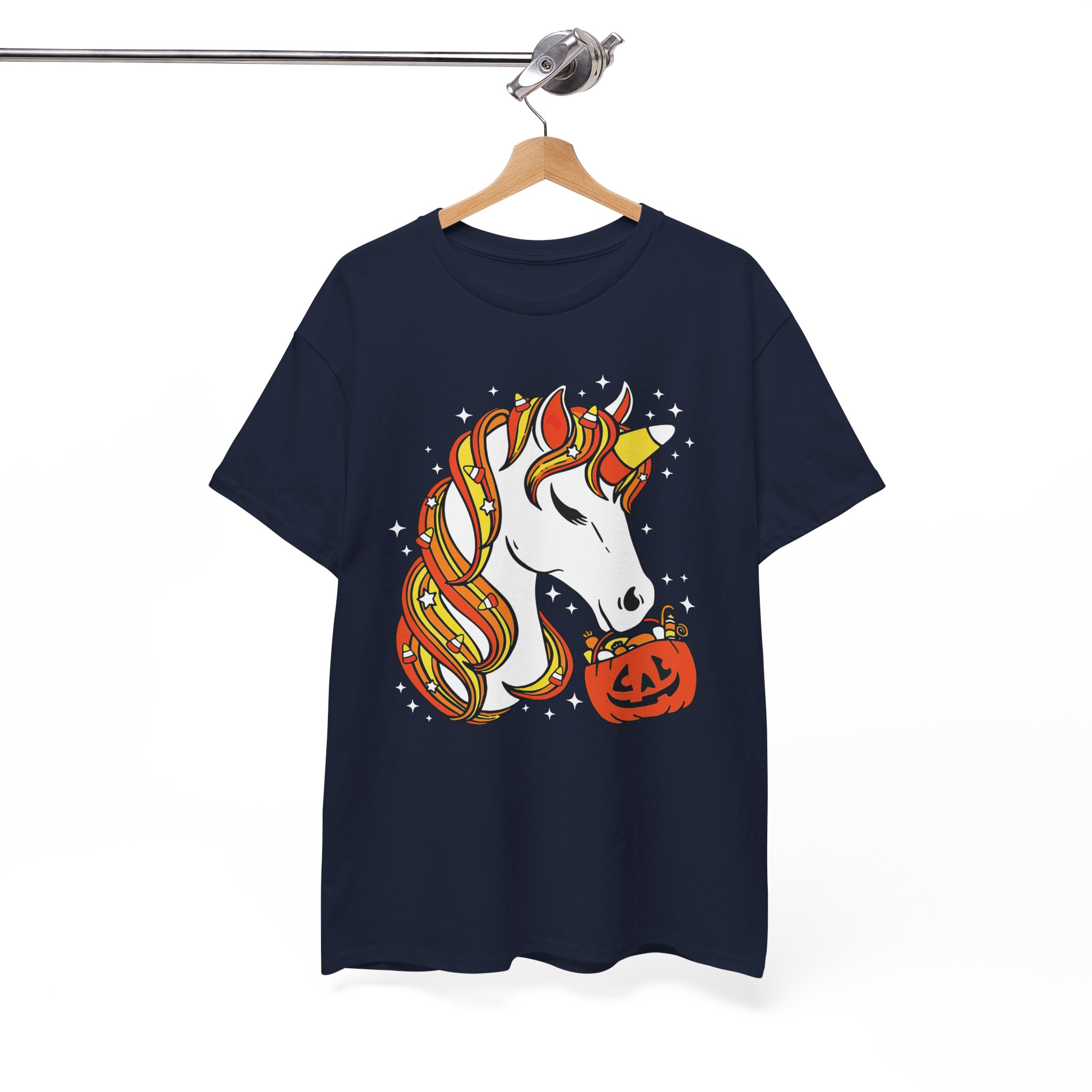Halloween Unicorn T-Shirt - Cute Pumpkin Trick-or-Treat Graphic Tee - Image 9