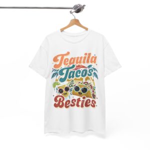 Tequila Tacos And Besties Vintage Retro Taco Festival Shirt