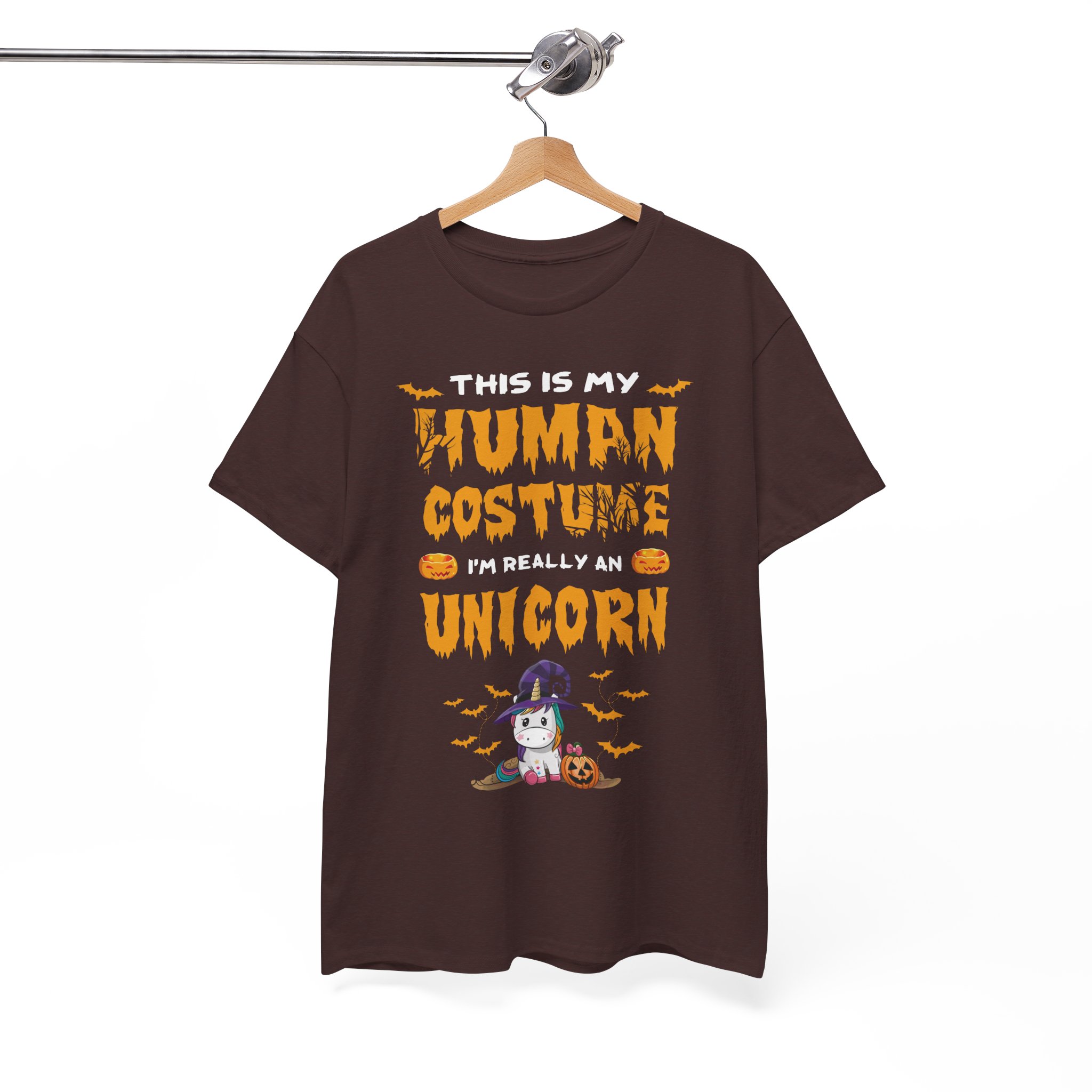 Halloween Unicorn T‑Shirt - "This Is My Human Costume I'm Really A Unicorn" - Image 2