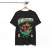 Deadpool Riding Unicorn Ceraptor Retro Comic T-Shirt