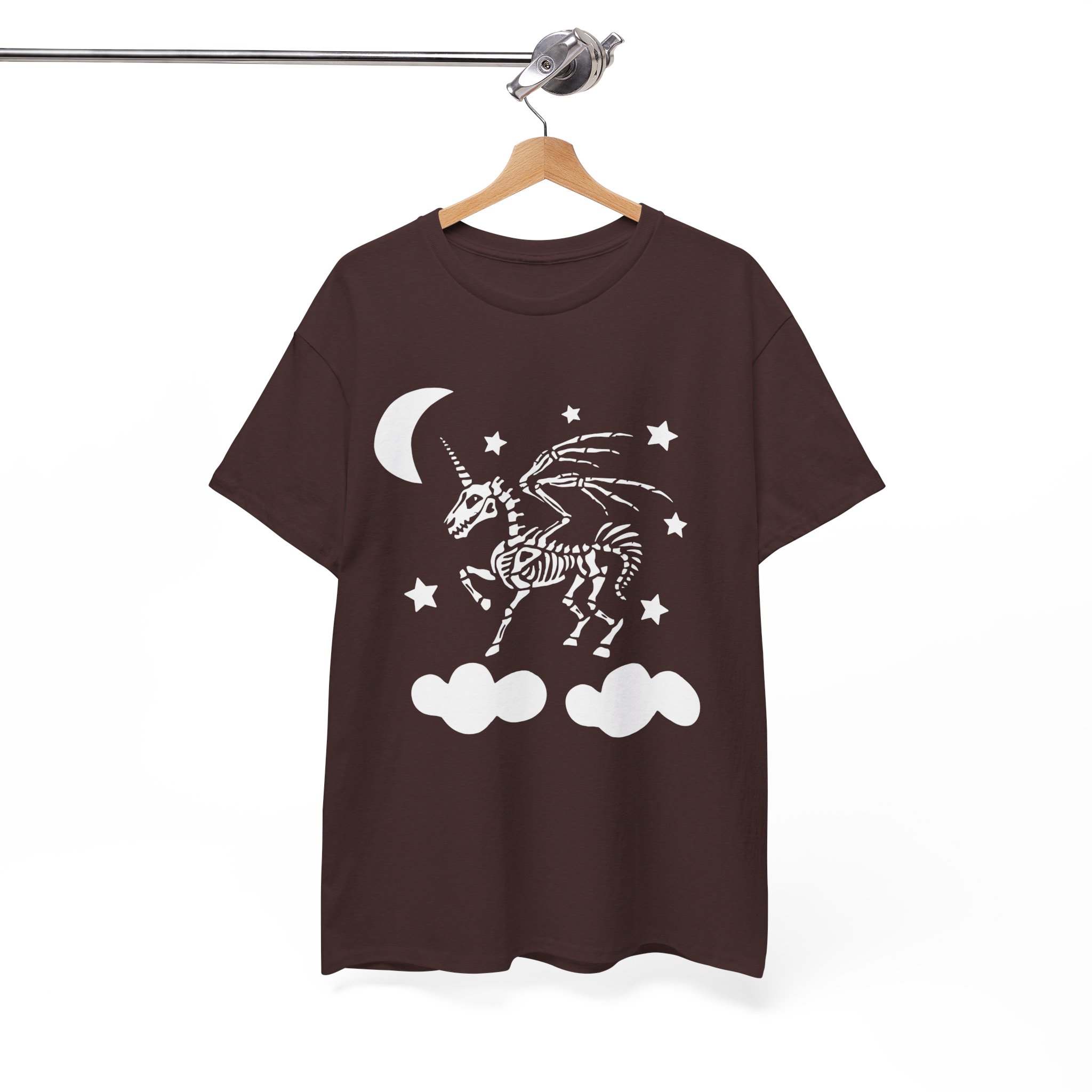 Skeleton Pegasus Moon T‑Shirt - Gothic Unicorn Night Sky Tee - Image 9