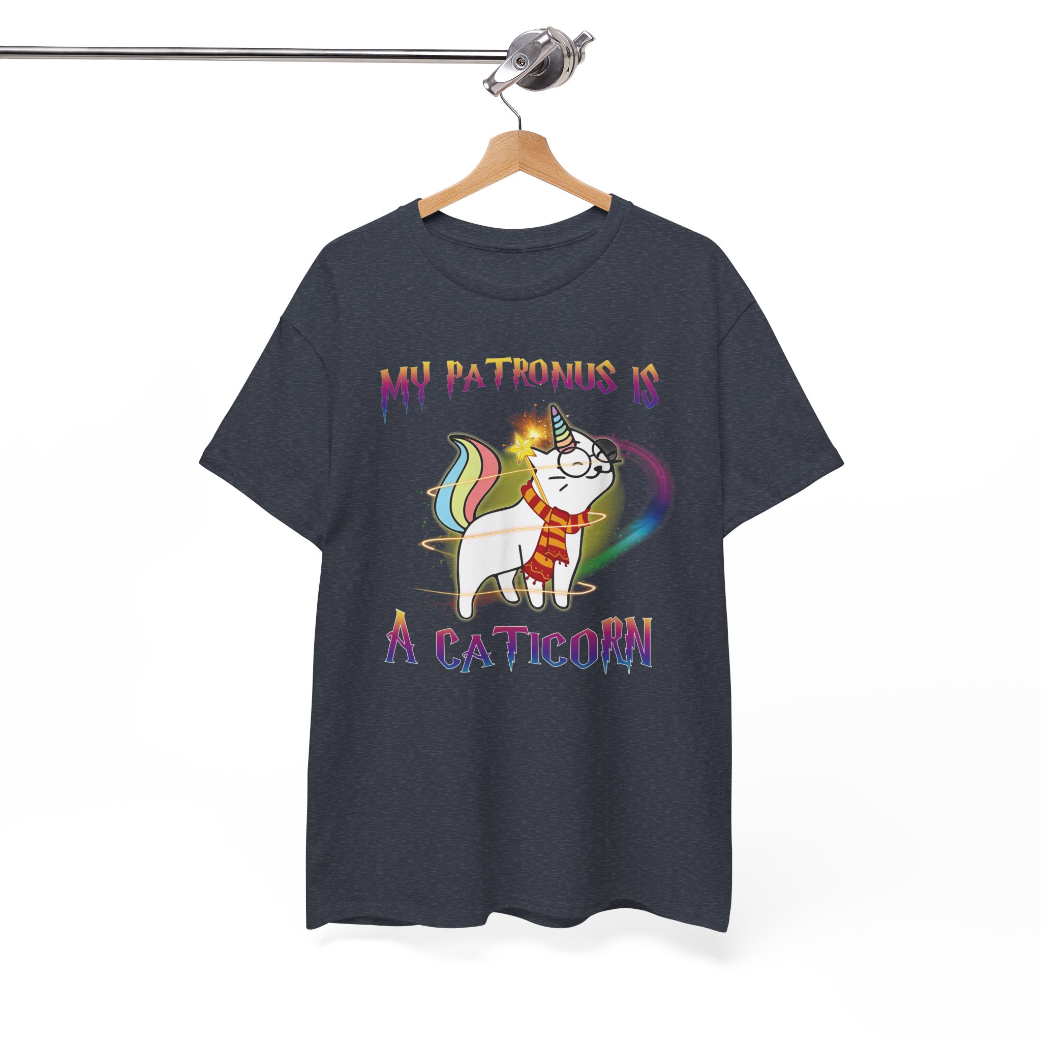 My Patronus Is a Caticorn T‑Shirt - Cute Rainbow Cat Unicorn Graphic Tee - Image 8