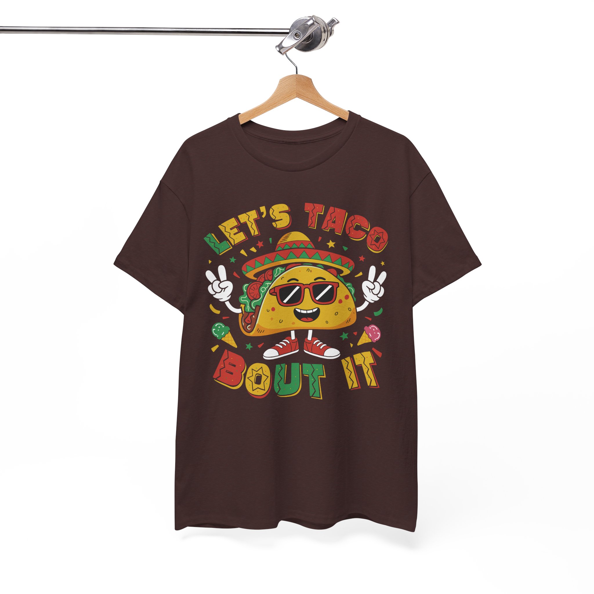 Let's Taco 'Bout It T-Shirt - Funny Taco Graphic Tee for Taco Lovers - Image 2