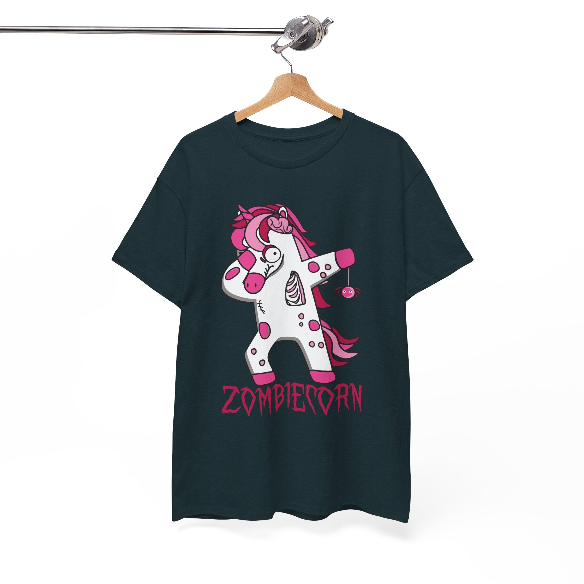 Zombiecorn Dabbing Unicorn Tee - Cute Pink Zombie Unicorn Shirt for Halloween - Image 6