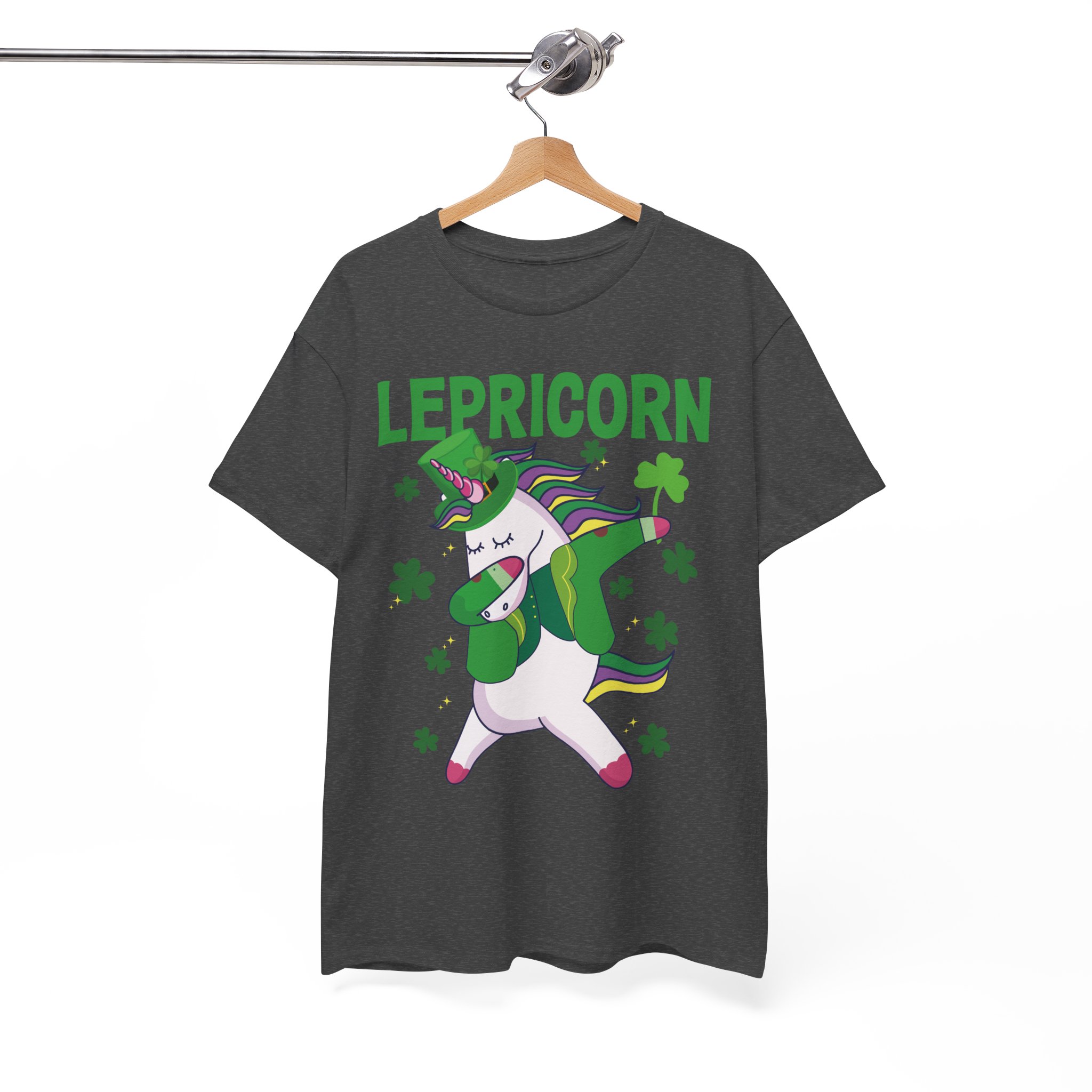 Lepricorn Unicorn T-Shirt - Funny St. Patrick’s Day Dab Dabbing Rainbow Shamrock Tee - Image 4