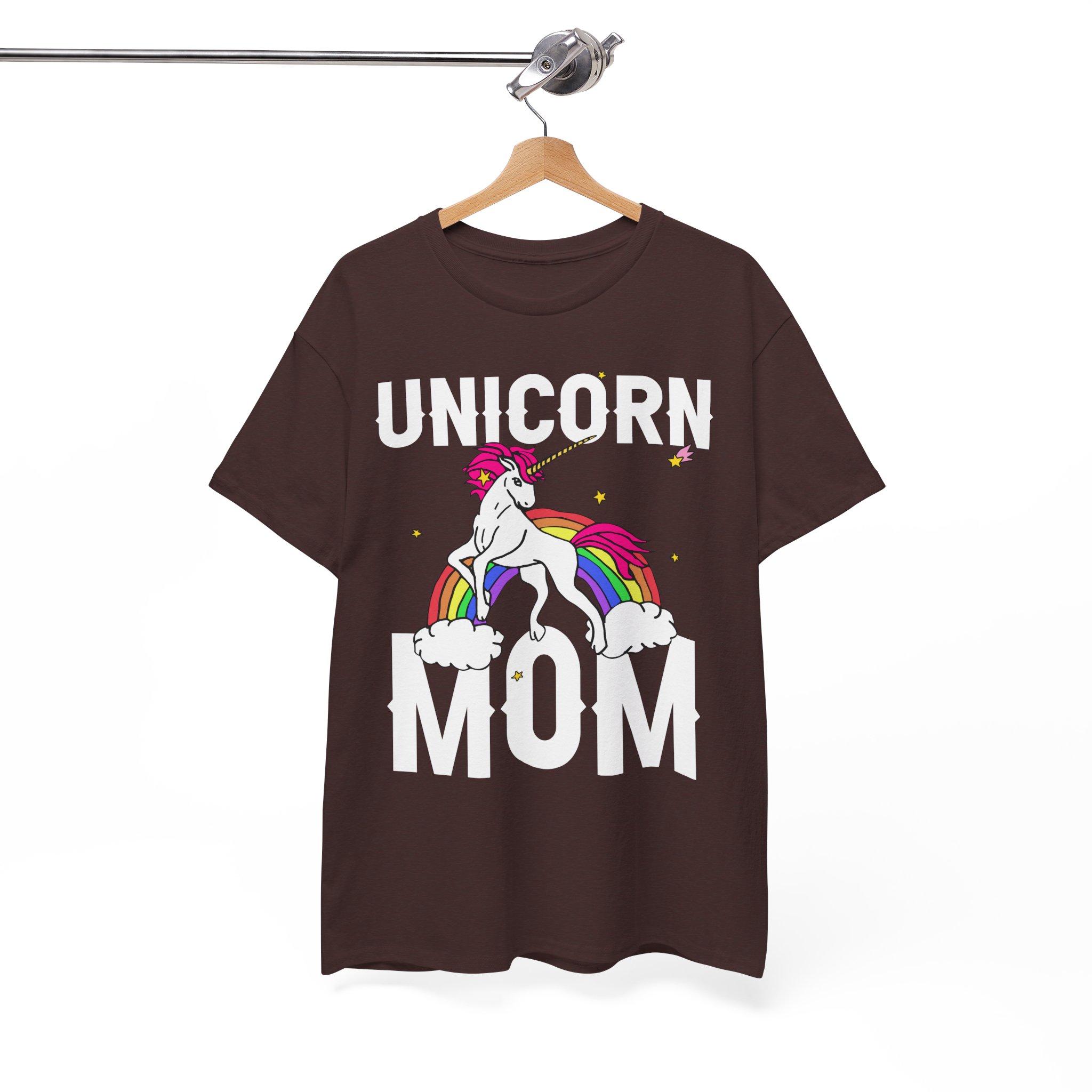 Unicorn Mom T-Shirt - Cute Rainbow Unicorn Graphic Tee for Mothers - Image 2