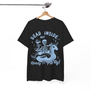 Skeleton Unicorn Dead Inside But Ready to Party T-Shirt