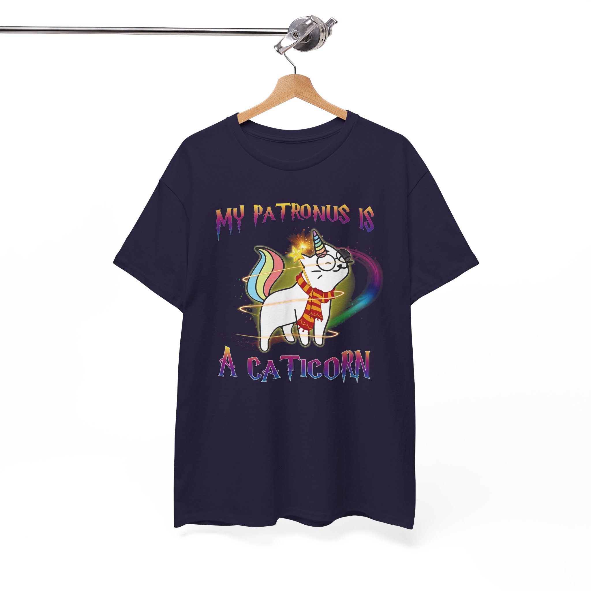 My Patronus Is a Caticorn T‑Shirt - Cute Rainbow Cat Unicorn Graphic Tee
