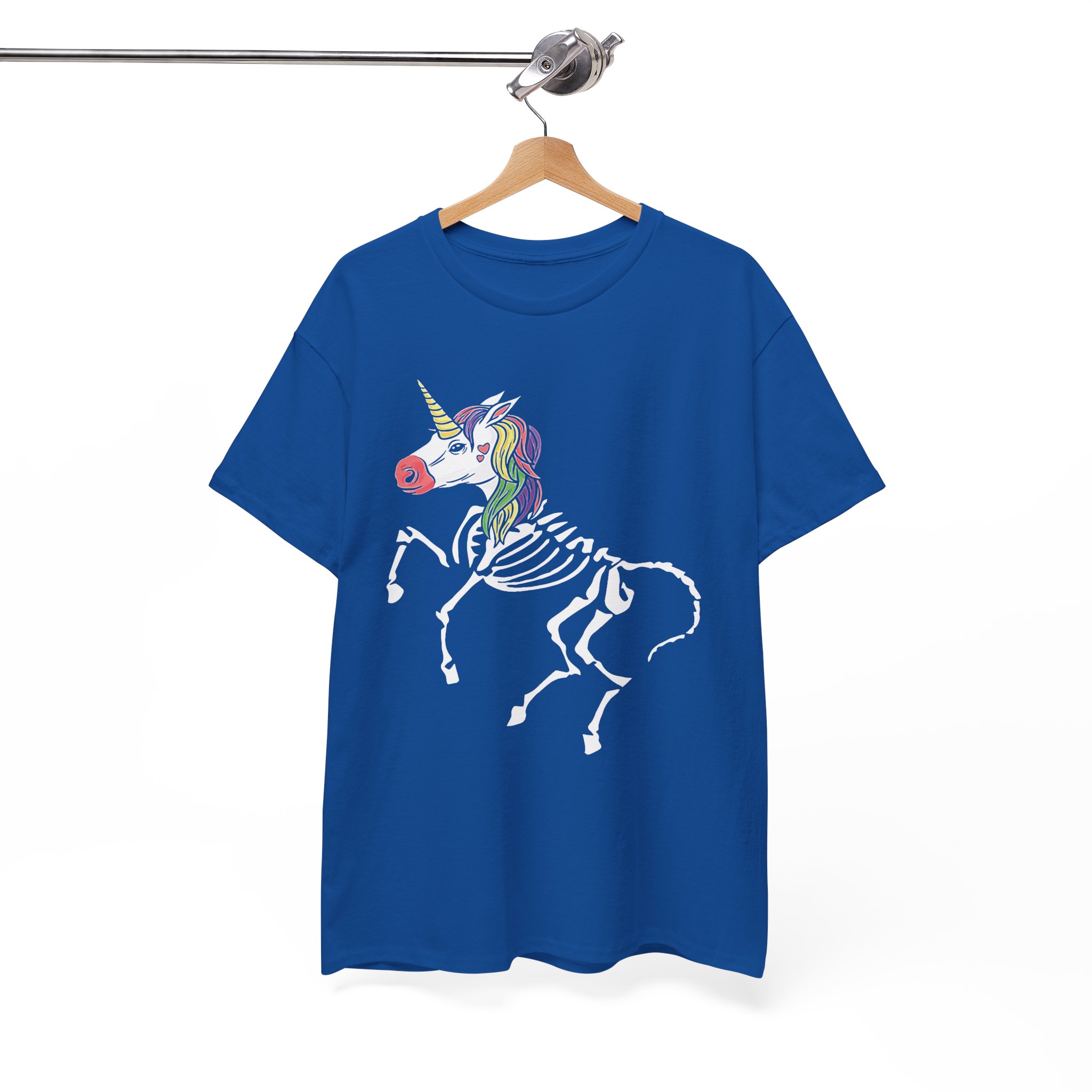 Skeleton Unicorn T‑Shirt - Rainbow Skull Fantasy Tee - Image 8