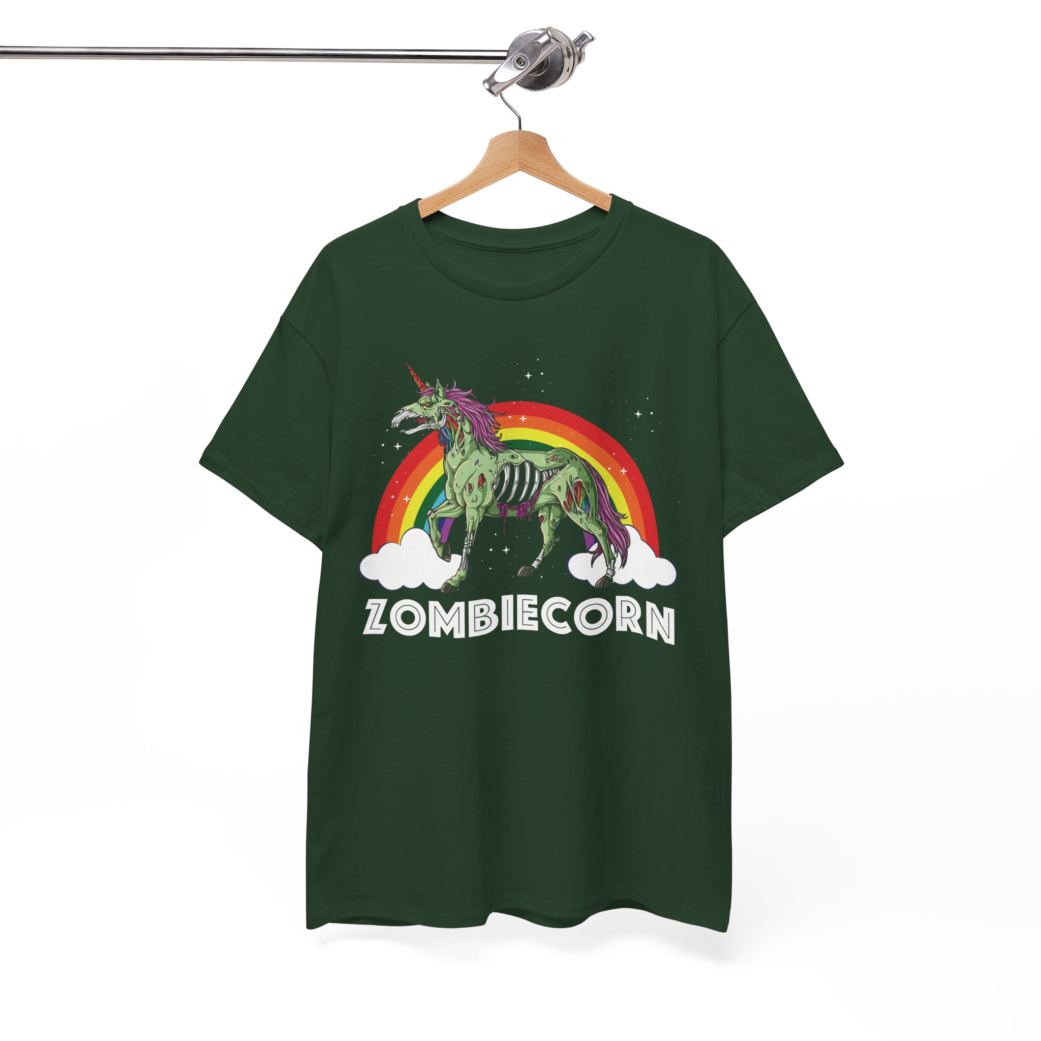 Zombiecorn T‑Shirt - Cute Zombie Unicorn Rainbow Halloween Graphic Tee - Image 4