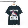 Unicorn Mom T-Shirt - Cute Rainbow Unicorn Graphic Tee for Mothers