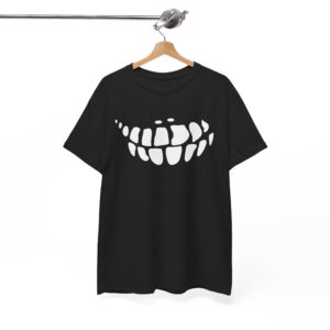 Skull Grin T-Shirt - White Vampire Smile Halloween Graphic Tee